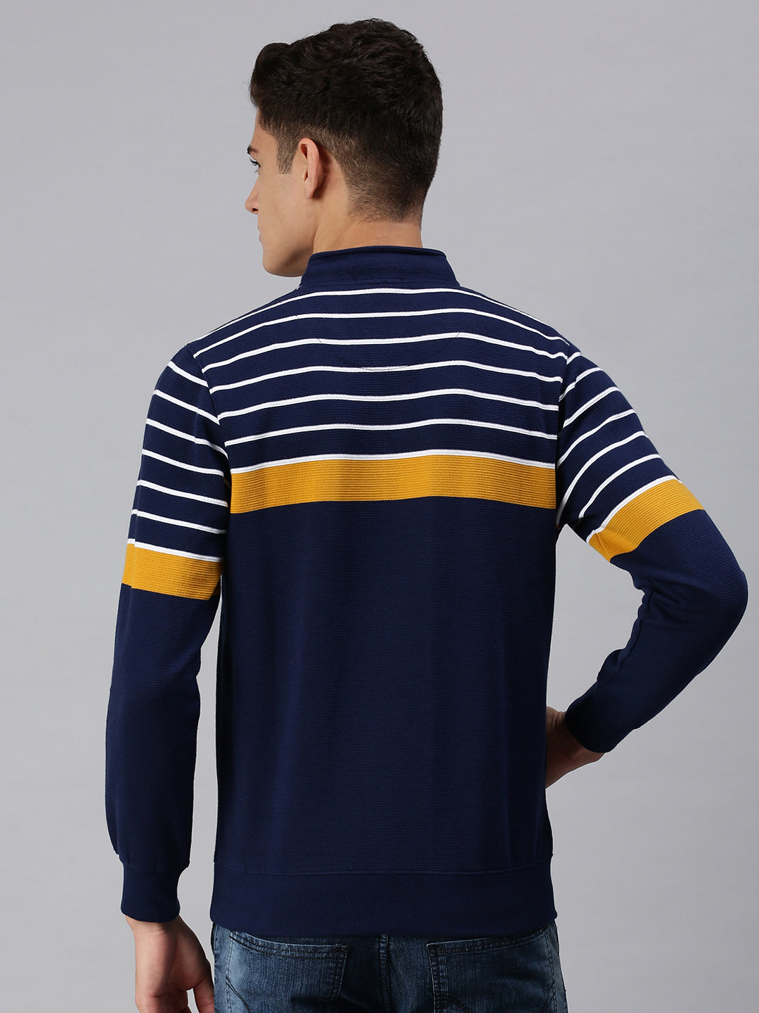 Men Colourblocked Multi Sweatshirt