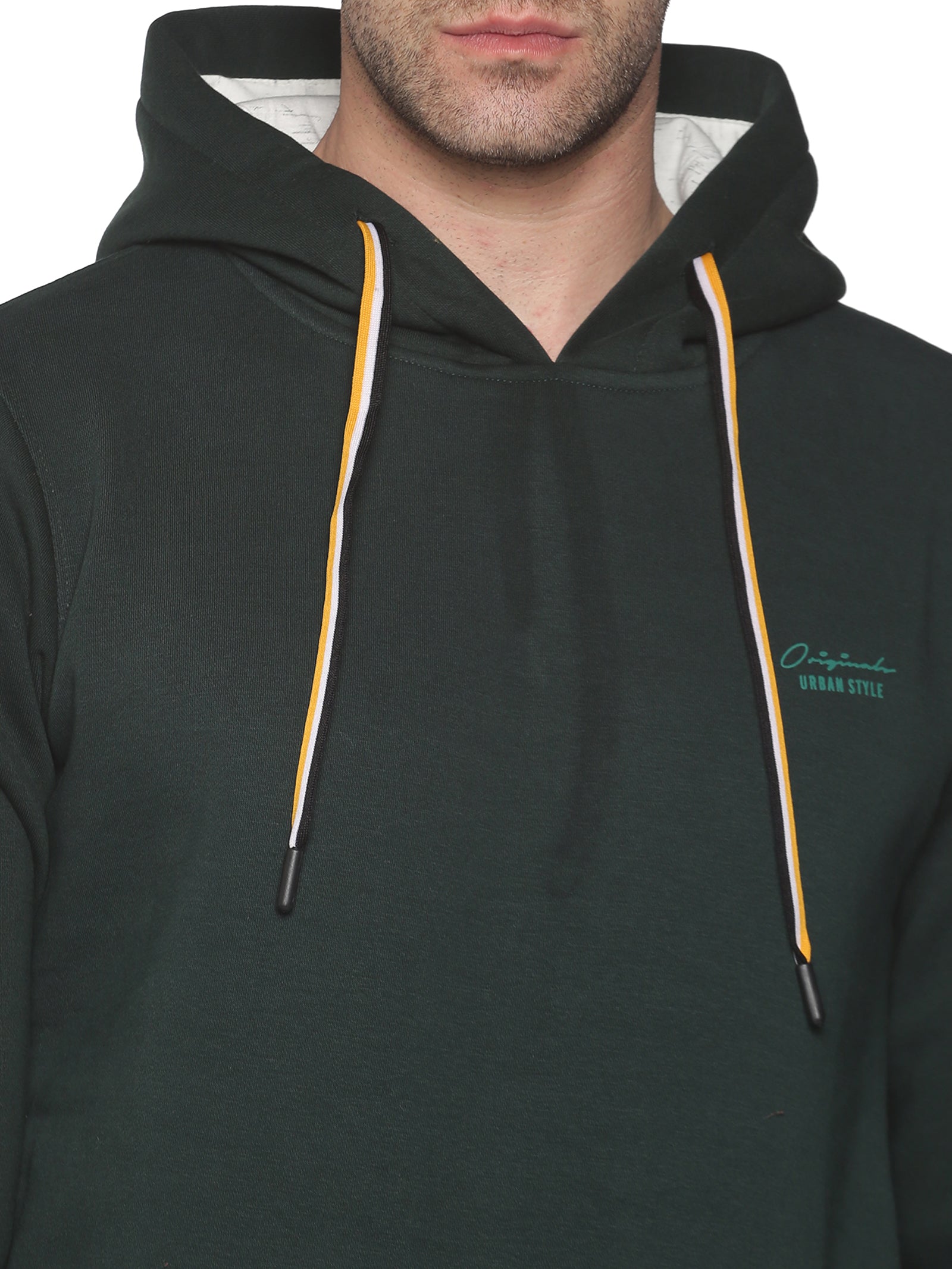 Men Solid Green Sweatshirt