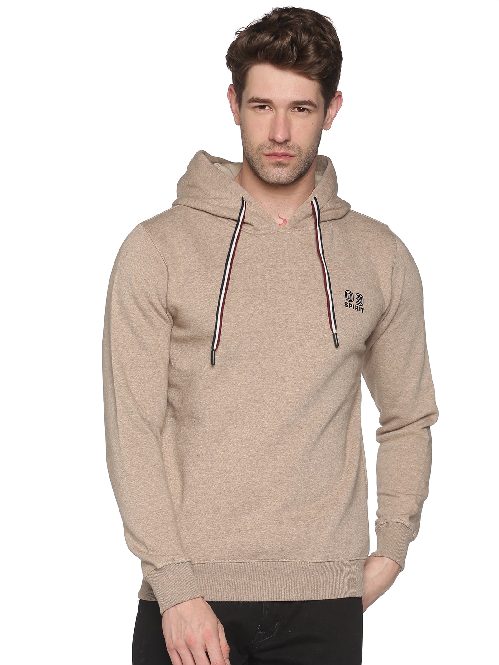 Men Solid Beige Sweatshirt