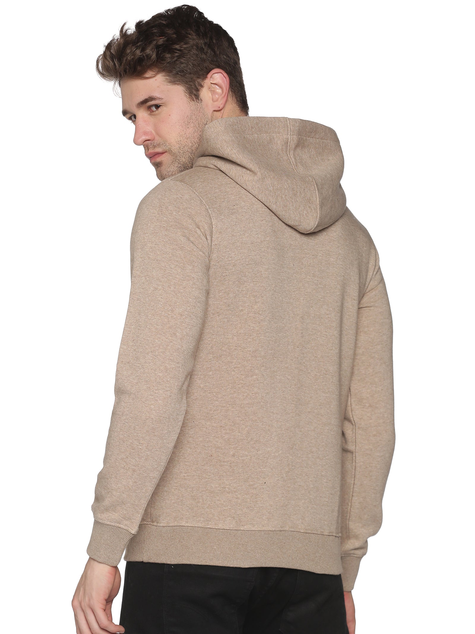 Men Solid Beige Sweatshirt