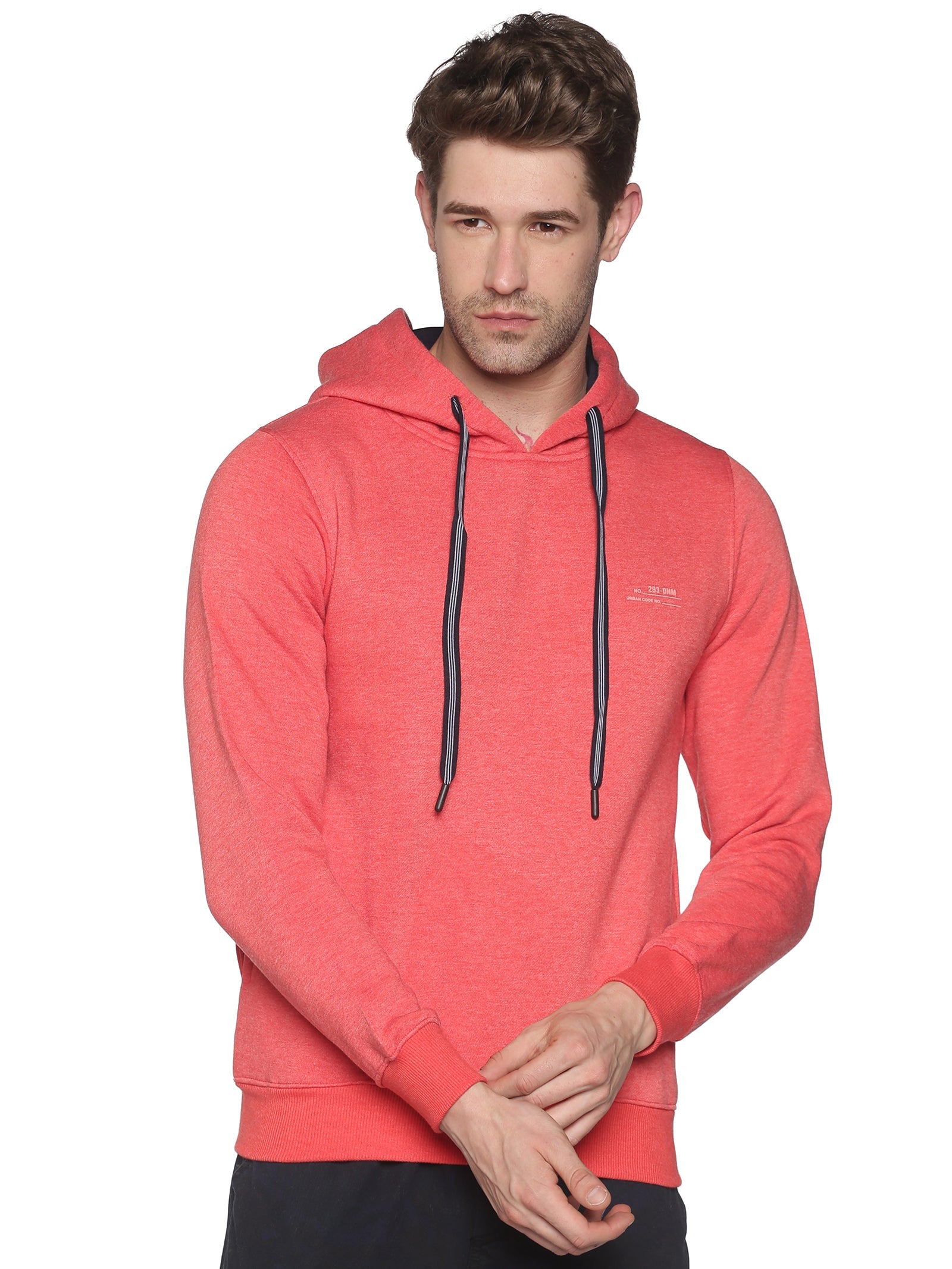 Men Solid Pink Sweatshirt