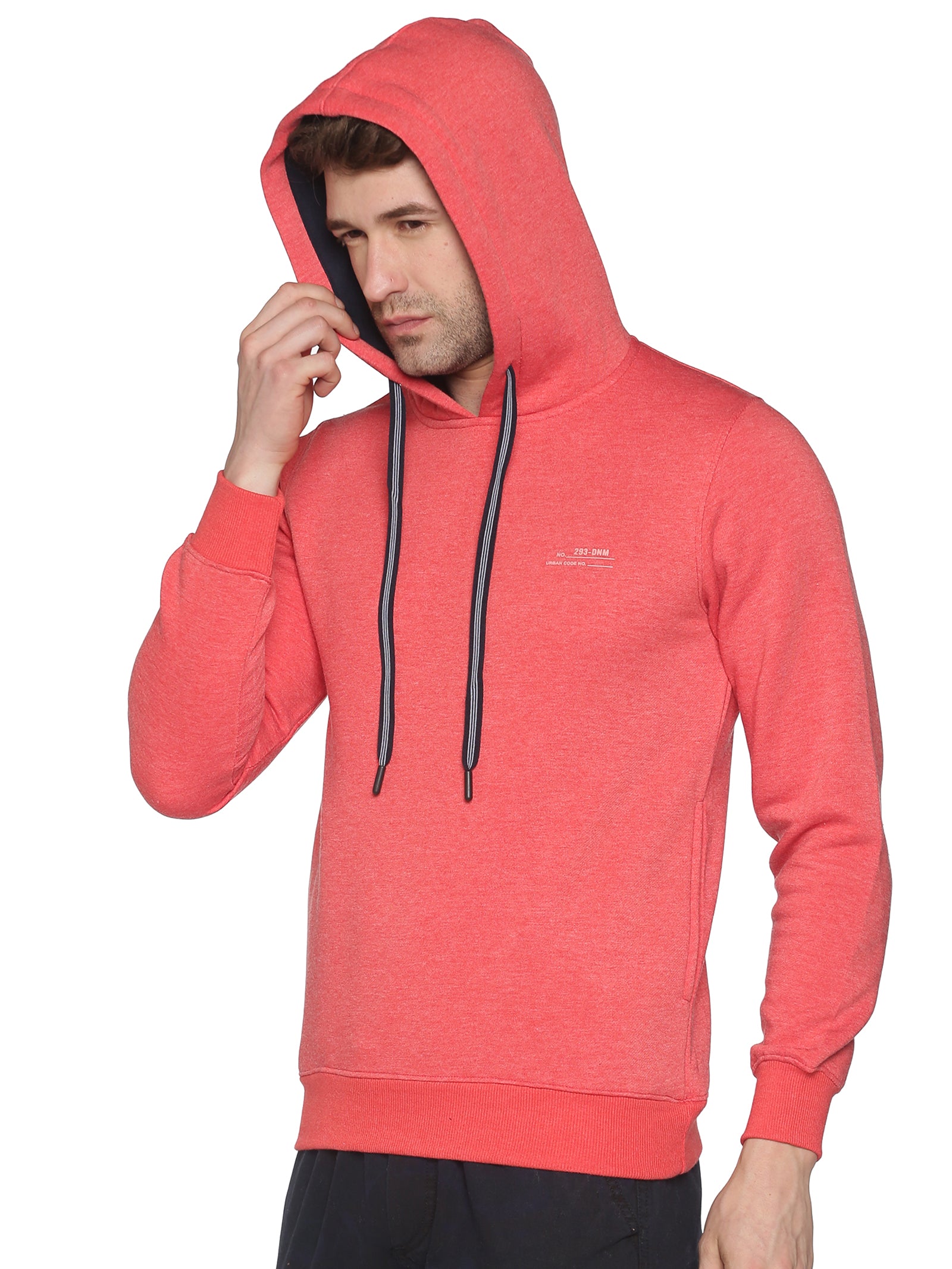 Men Solid Pink Sweatshirt