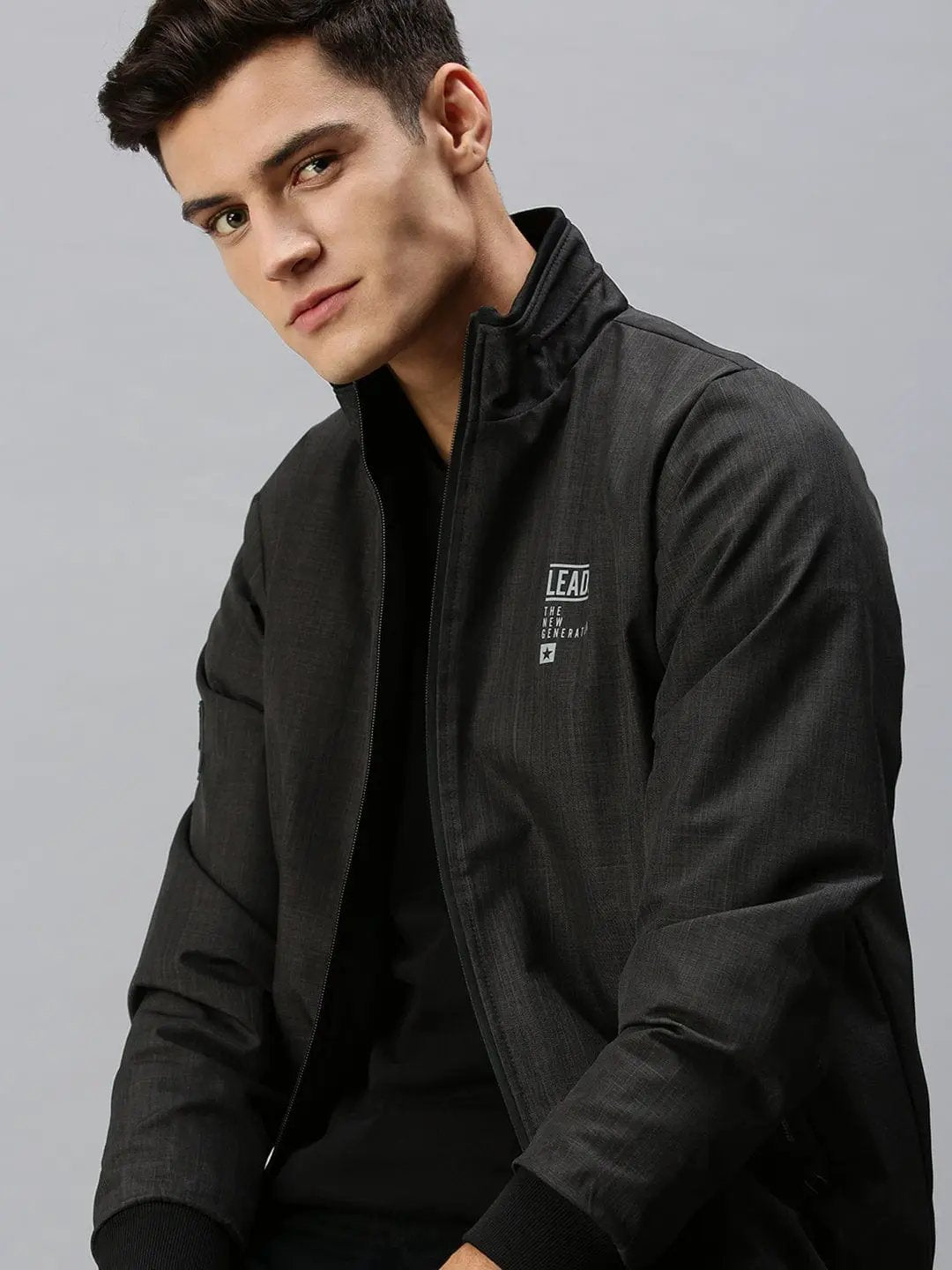 Buy Black Front-Open Jacket – Statement Look | SHOWOFFFF