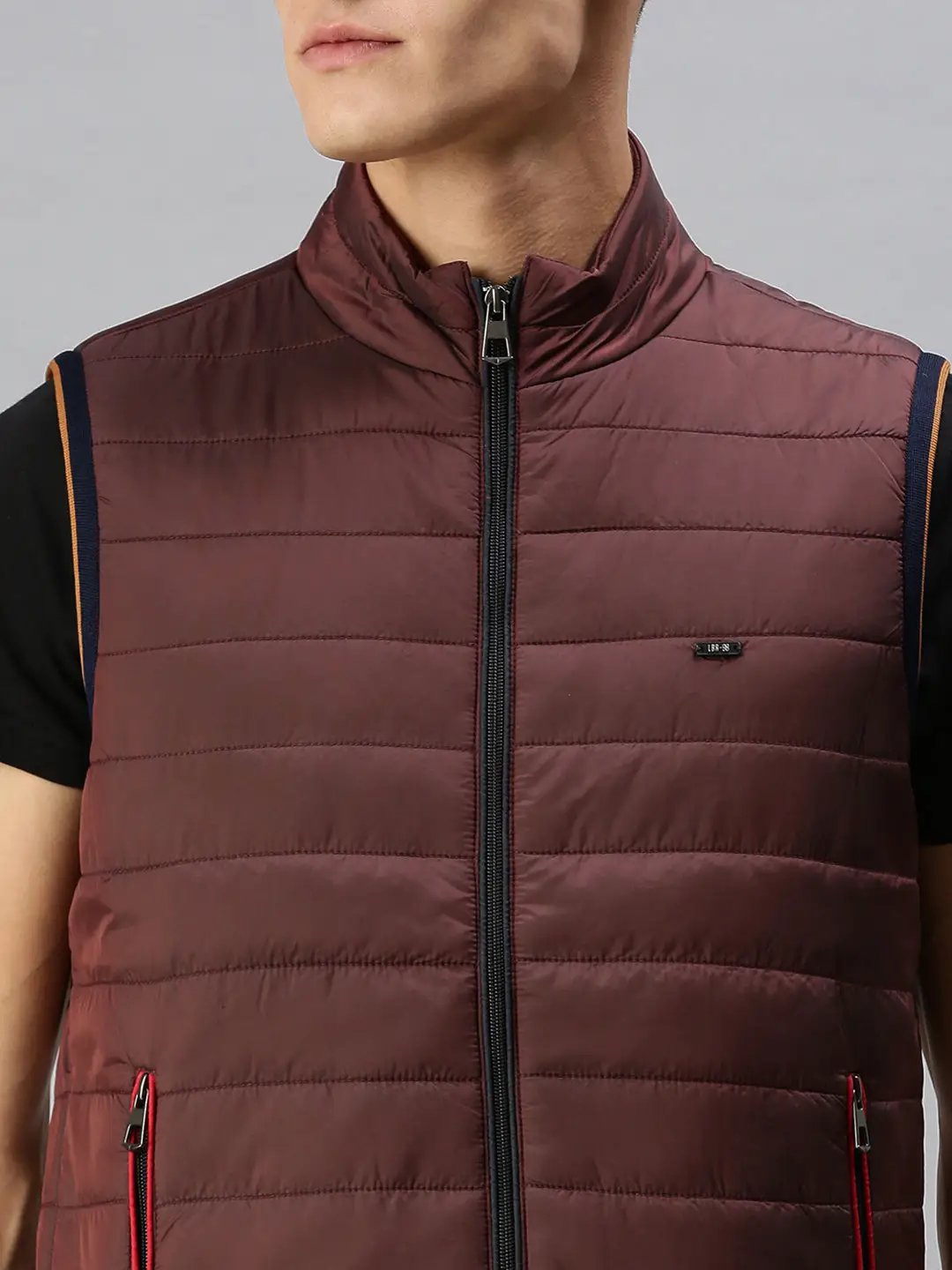 Men's Maroon Lightweight Puffer Jacket