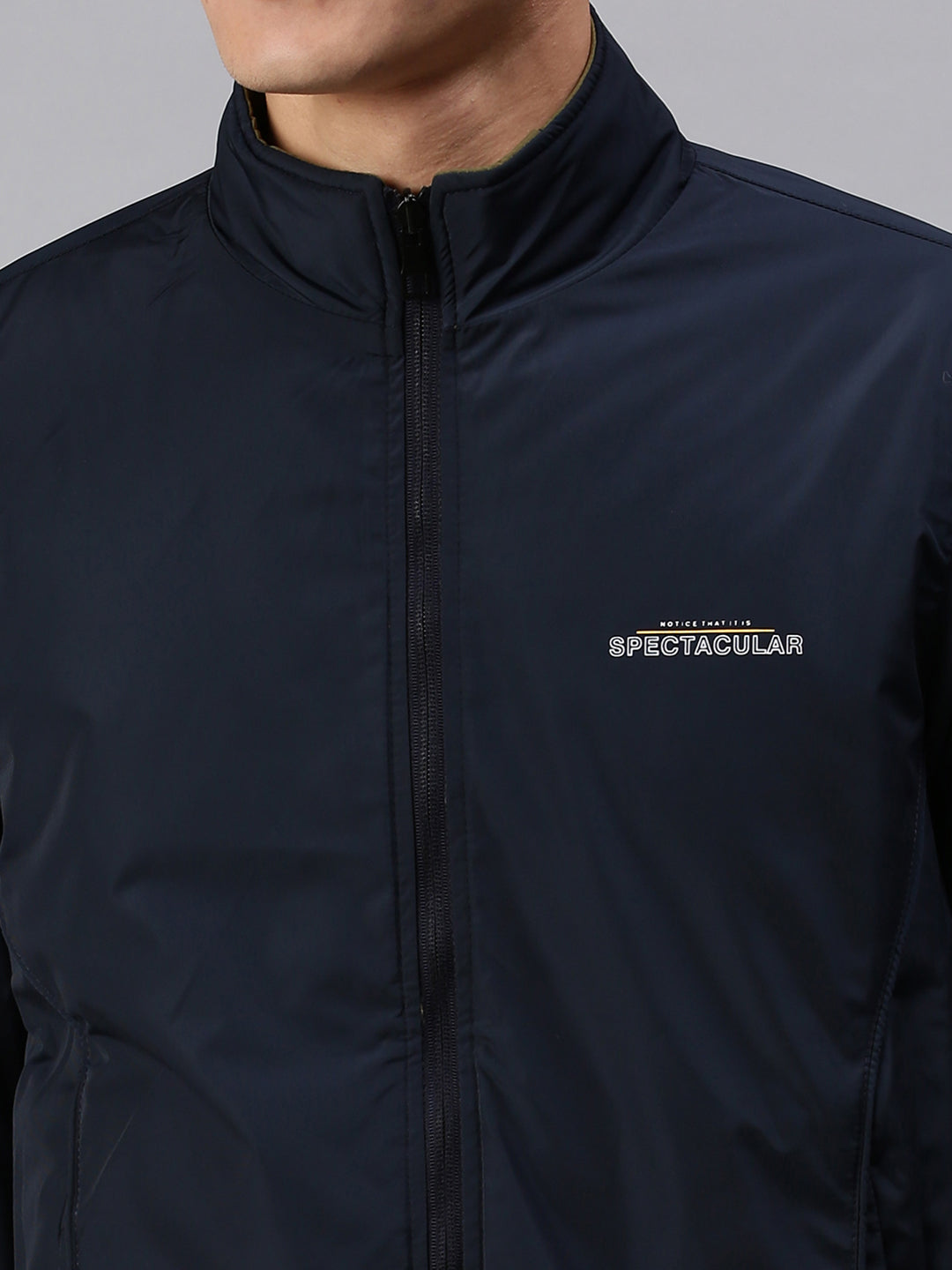 Men's Solid Green Open Front Jacket