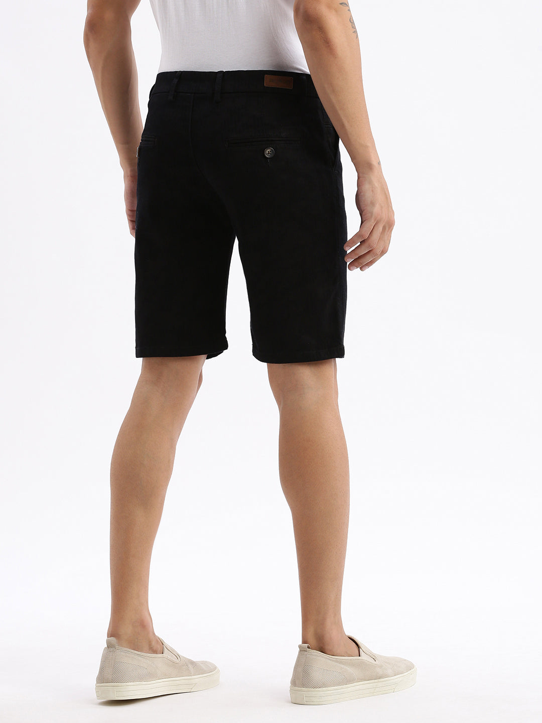 Men Abstract Brown Cotton Shorts