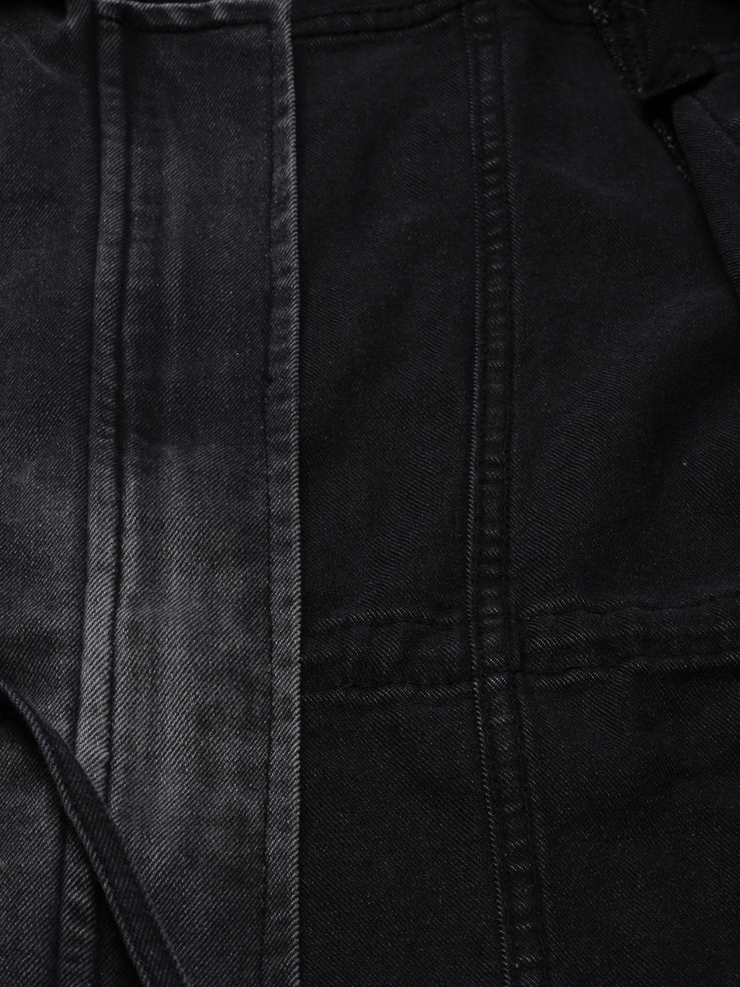 Women's Grey Spread Collar Denim Jacket