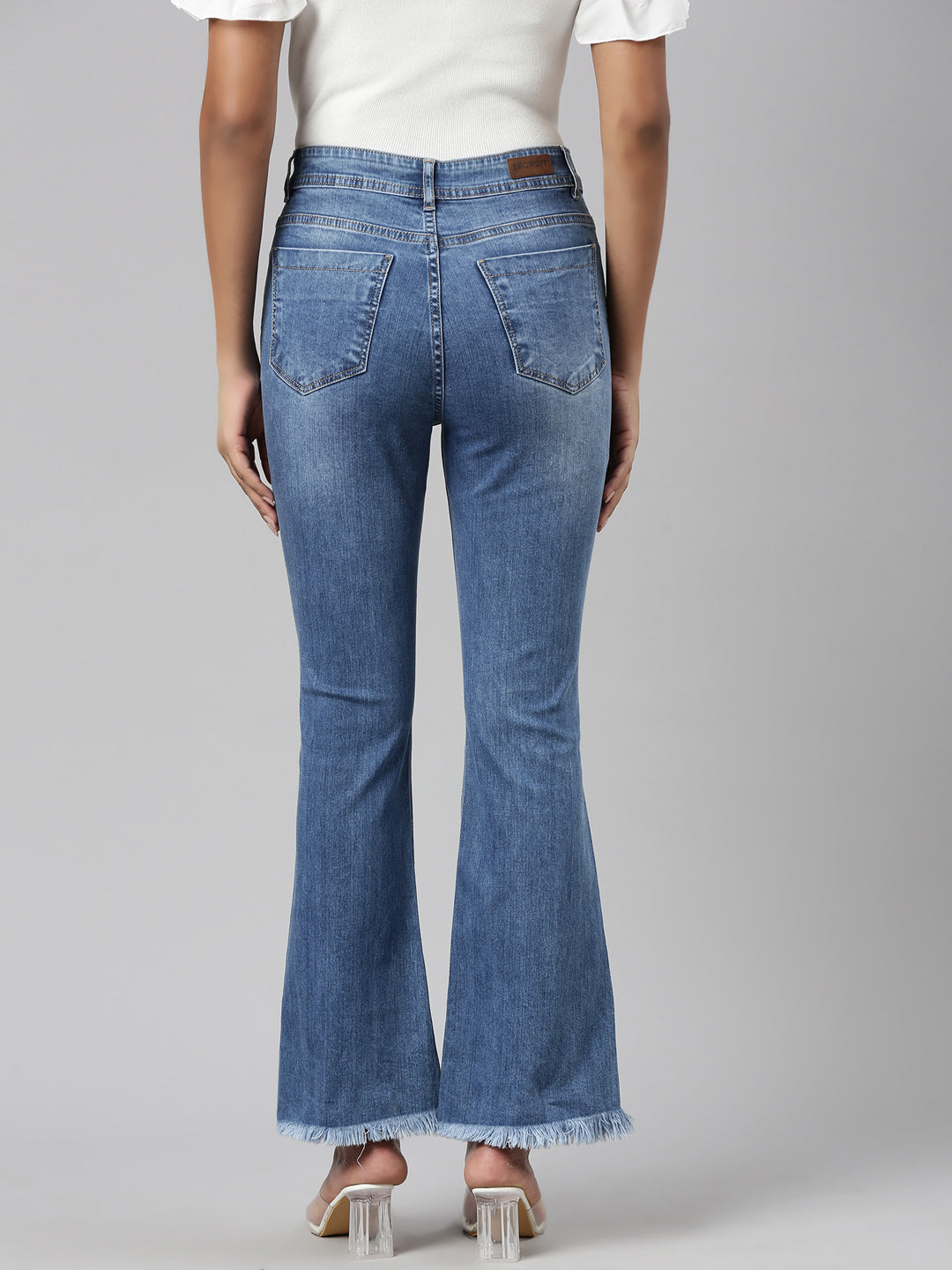 Women Blue Bootcut Denim Jeans