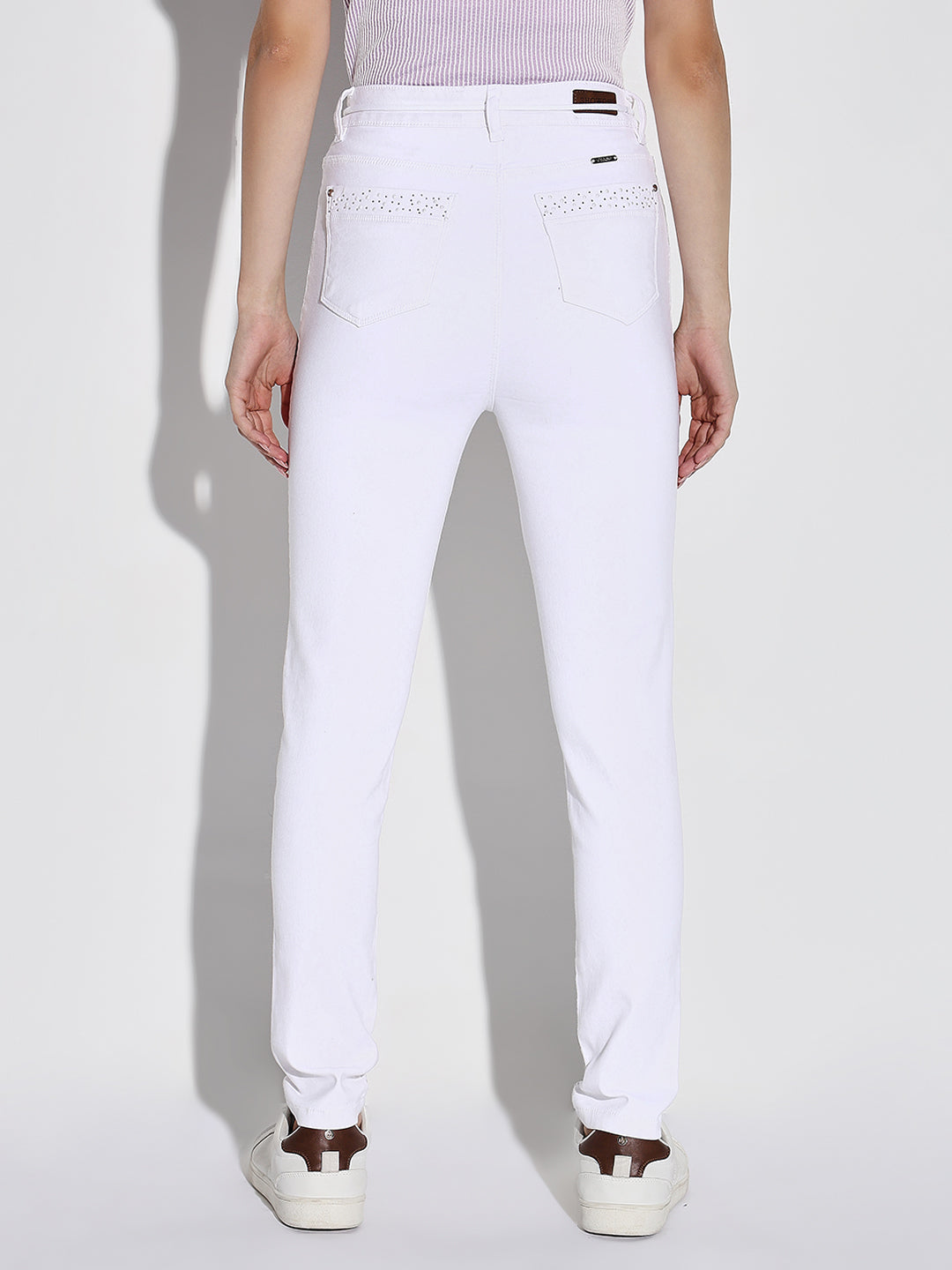 Women White Slim Fit Jeans