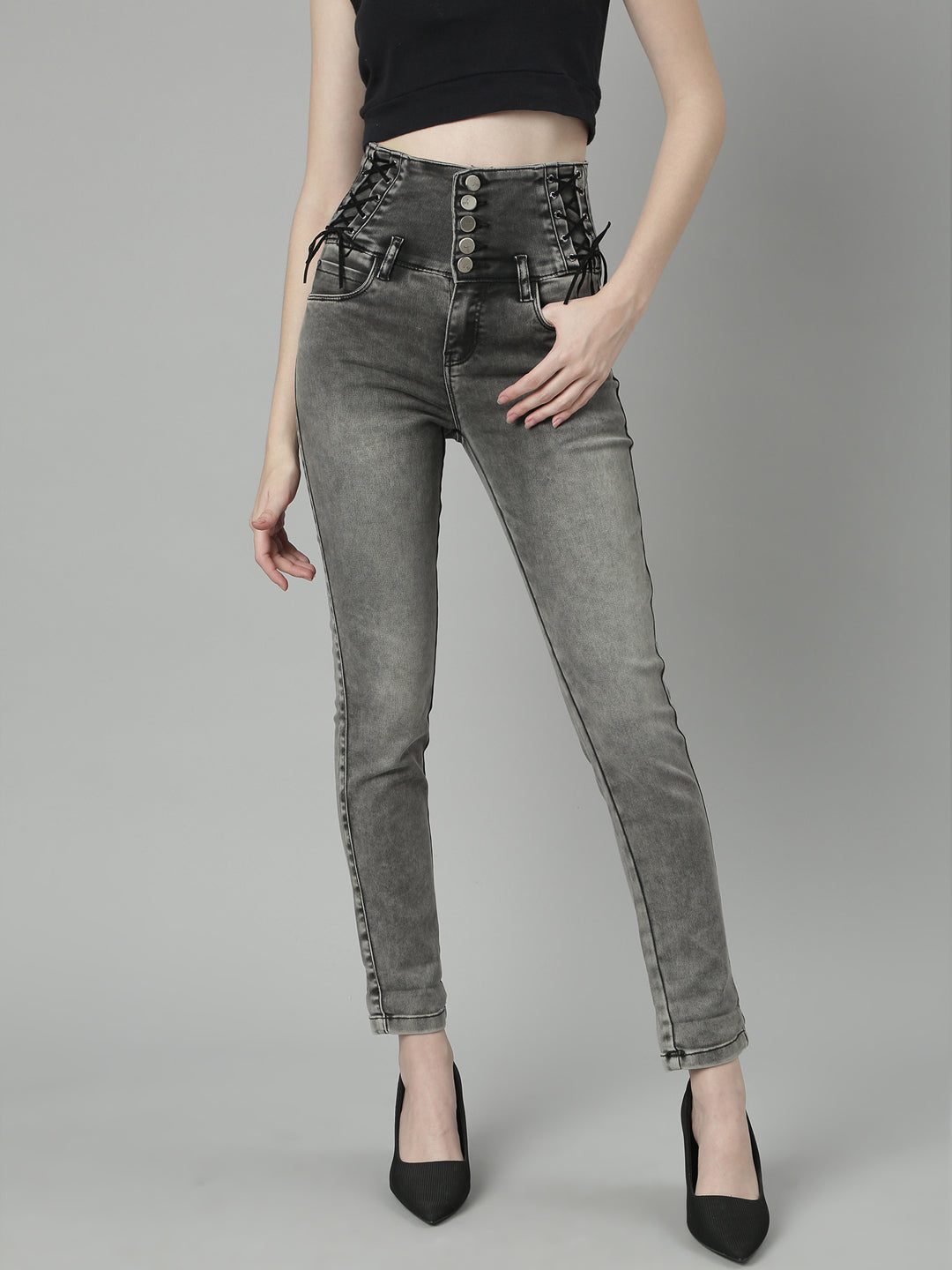 Women Grey Denim Jeans