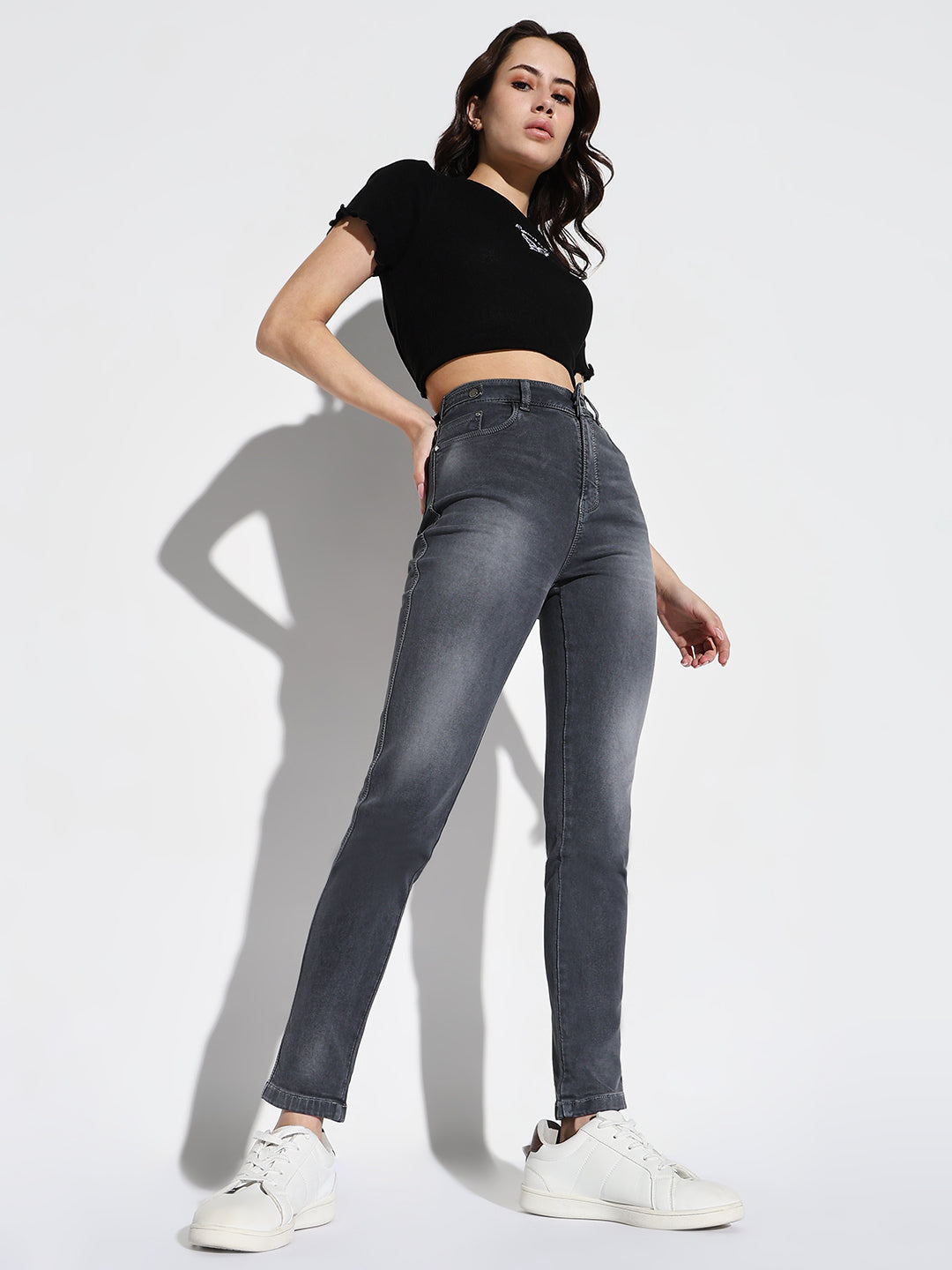 Women Grey Slim Fit Jeans