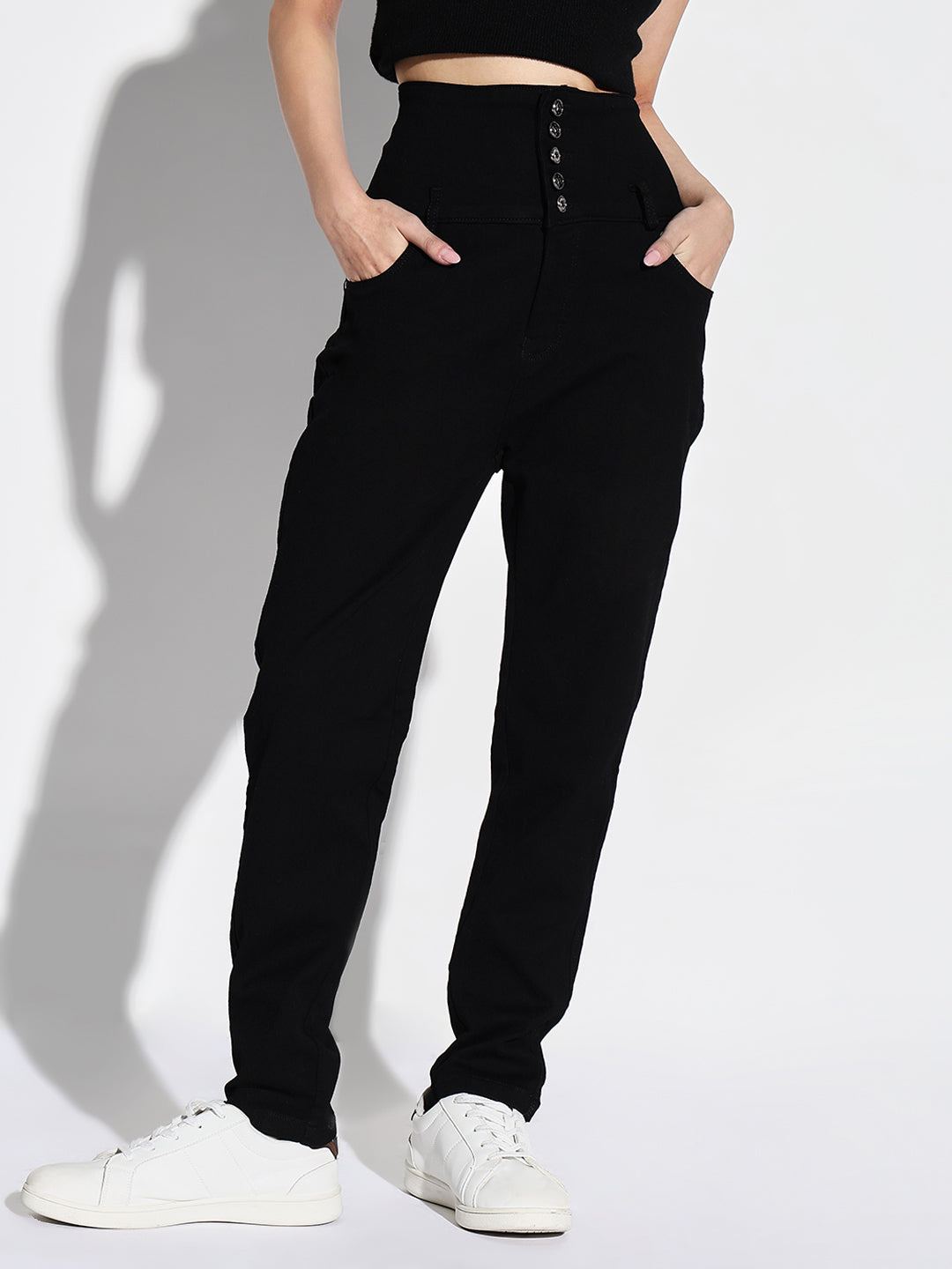 Women Black Slim Fit Jeans