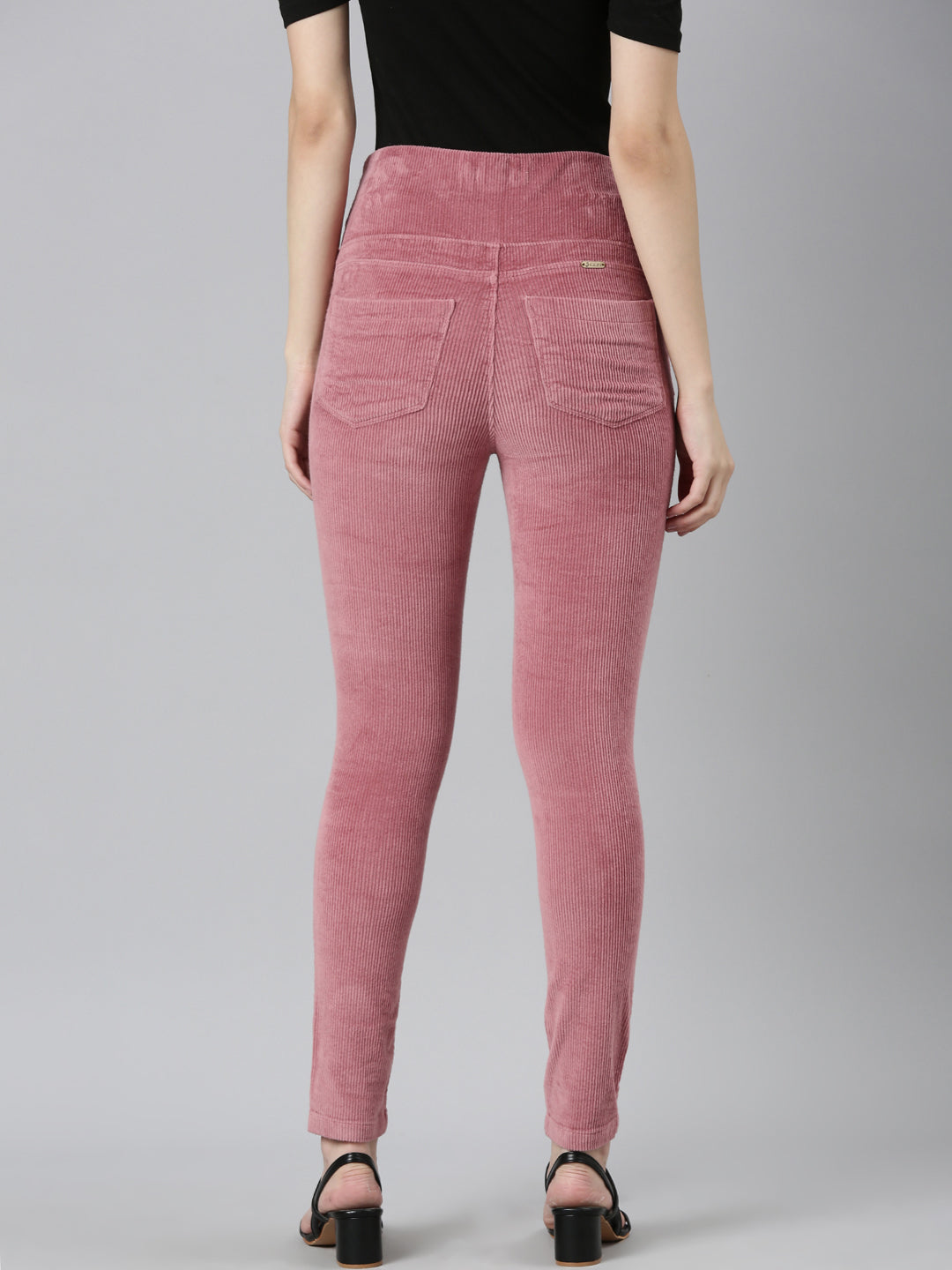 Women Solid Slim Fit Mauve Jegging