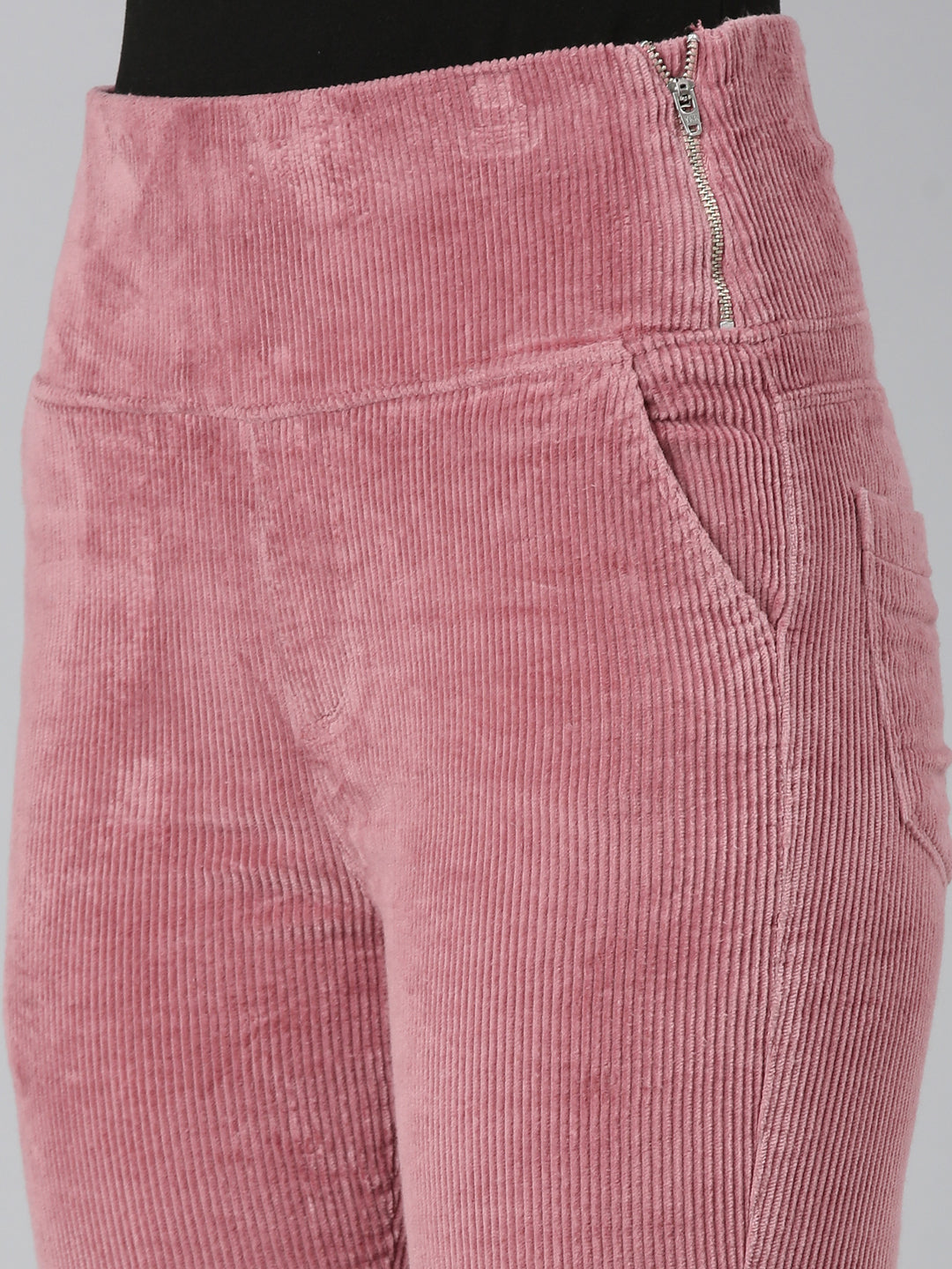 Women Solid Slim Fit Mauve Jegging