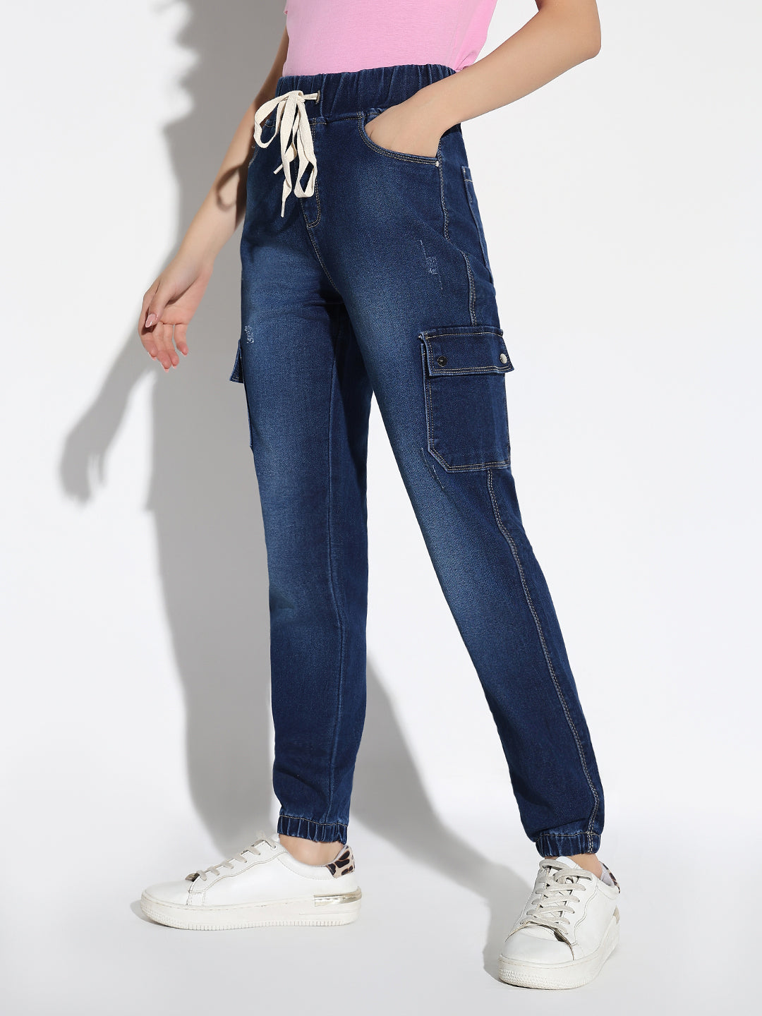 Women Blue Jogger Jeans