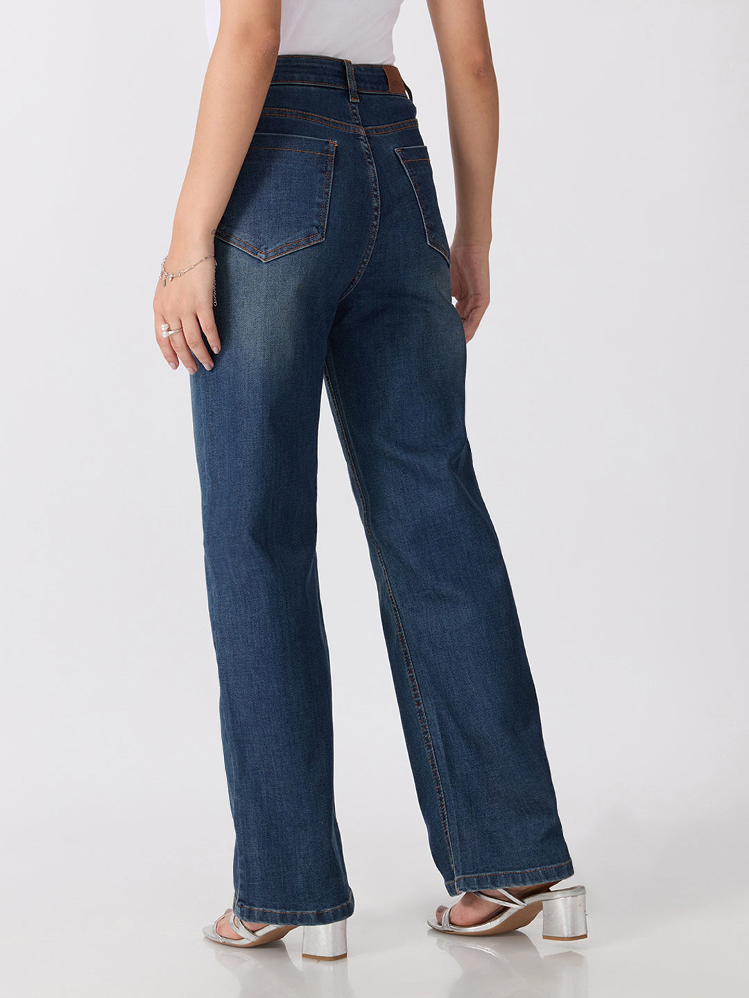 Women’s Blue High Rise Striaght Leg Jeans