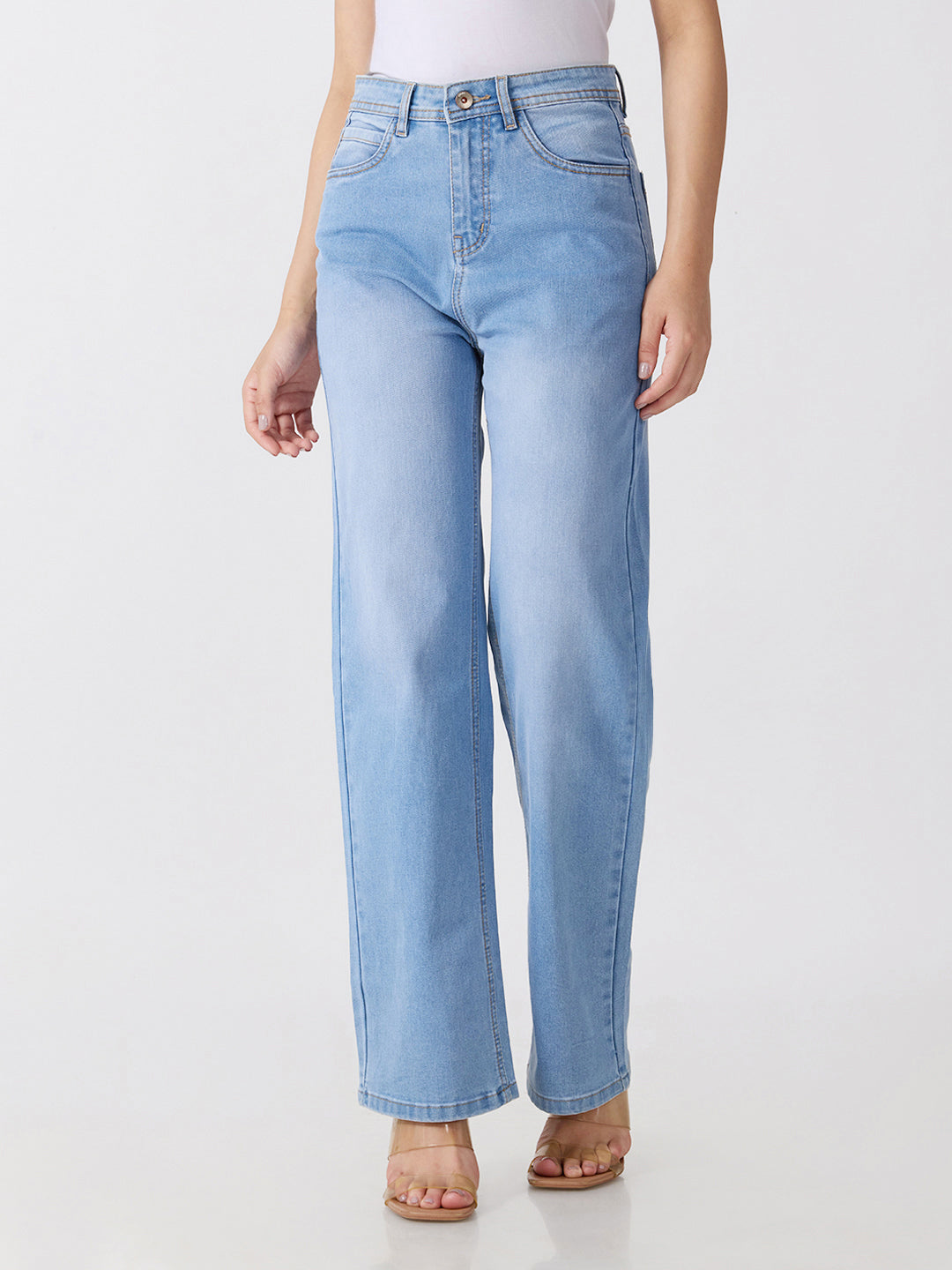 Women’s Blue High Rise Striaght Leg Jeans