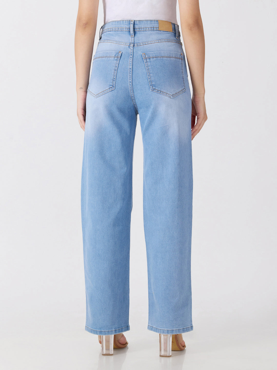 Women’s Blue High Rise Striaght Leg Jeans