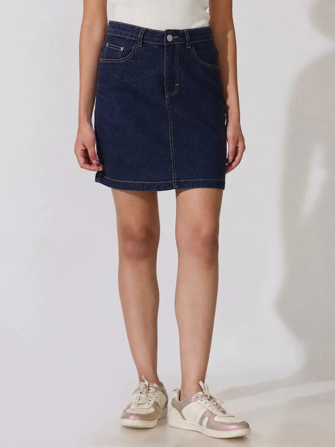 Women's NavyBlue Denim Mini Skirt - from SHOWOFFFF