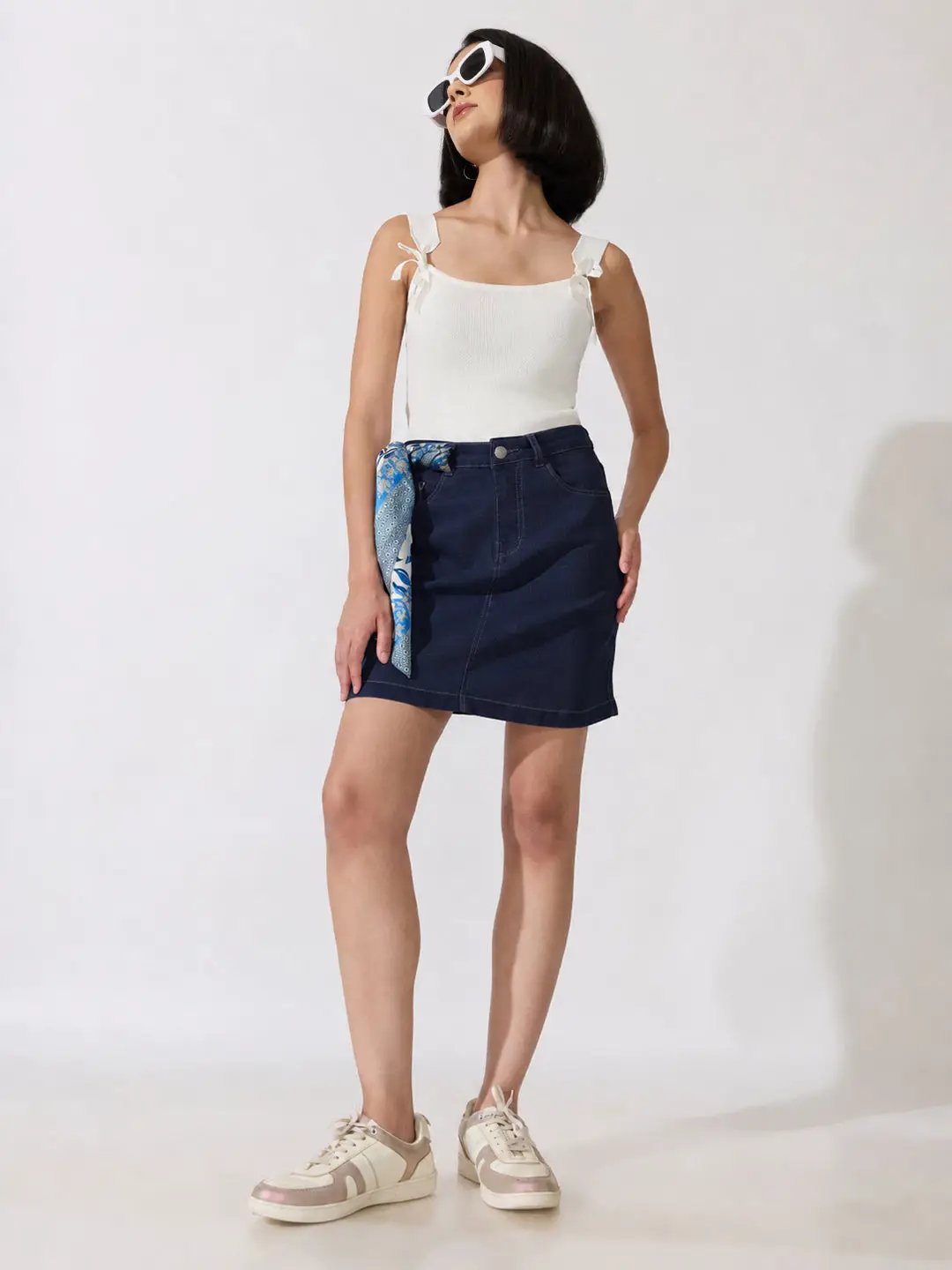 Women's NavyBlue Denim Mini Skirt - from SHOWOFFFF