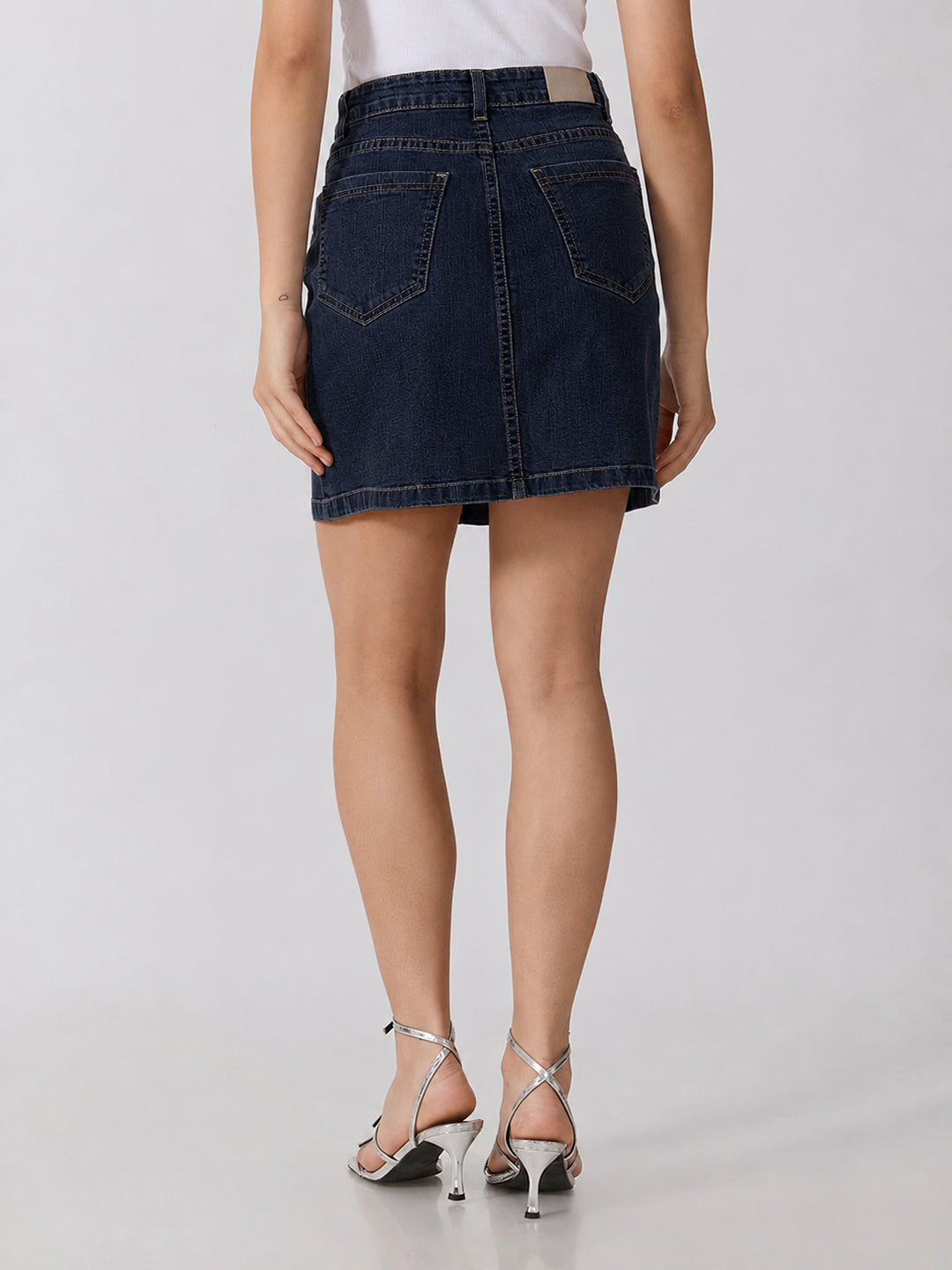 Women’s Navy Blue Denim Mini Skirt