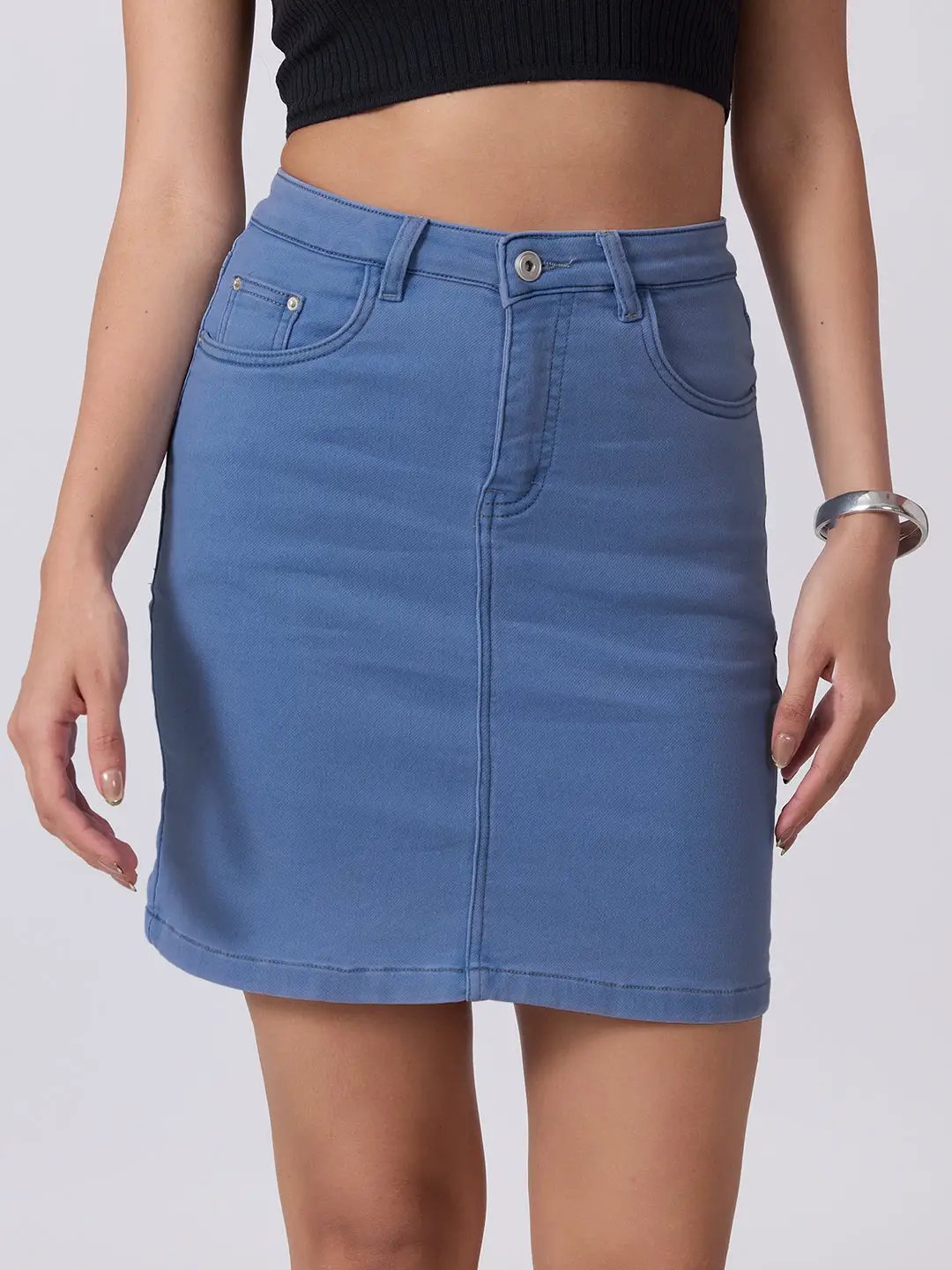 Women's Blue Denim Mini Skirt