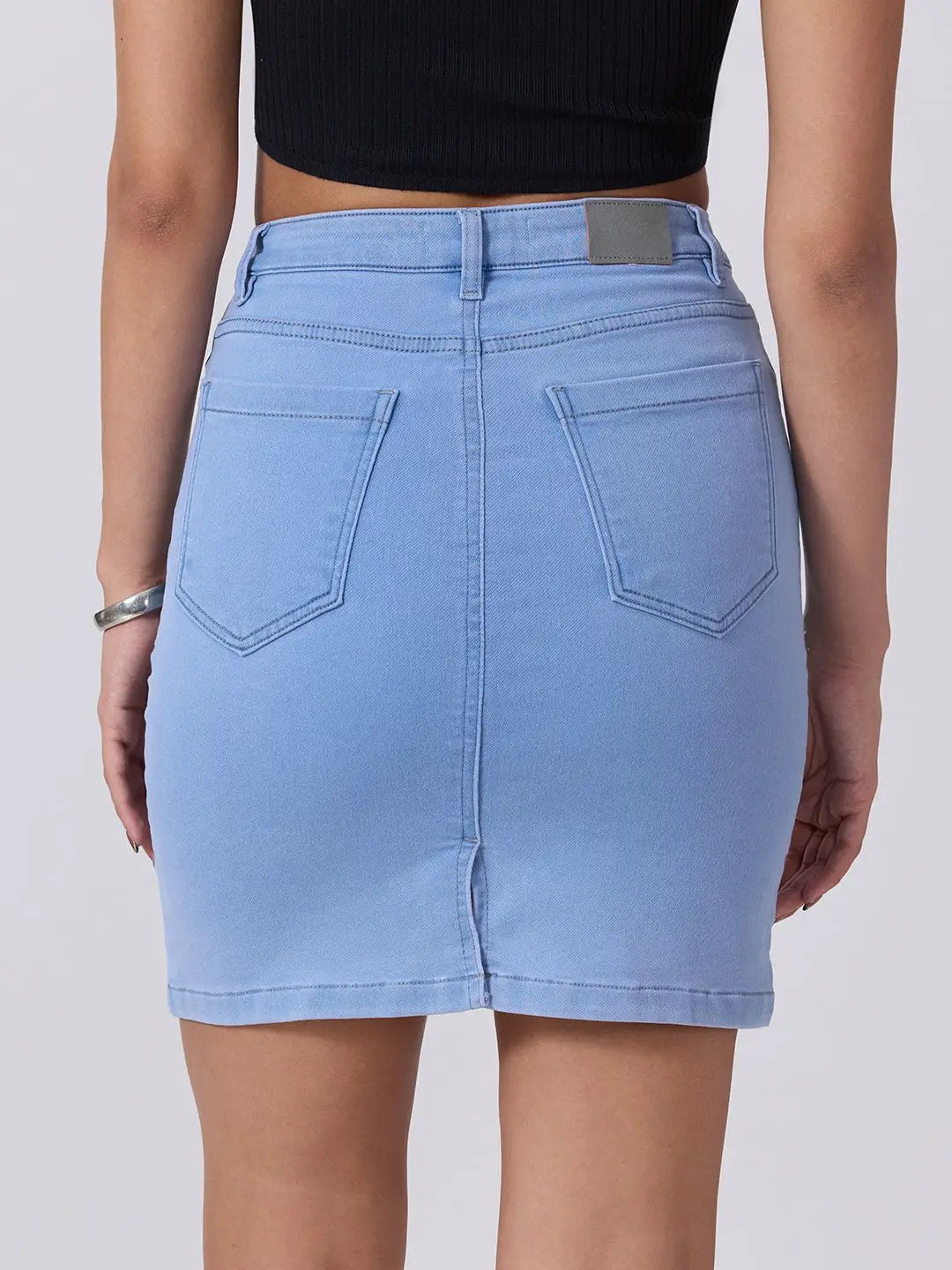 Women's Light Blue Denim Mini Skirt