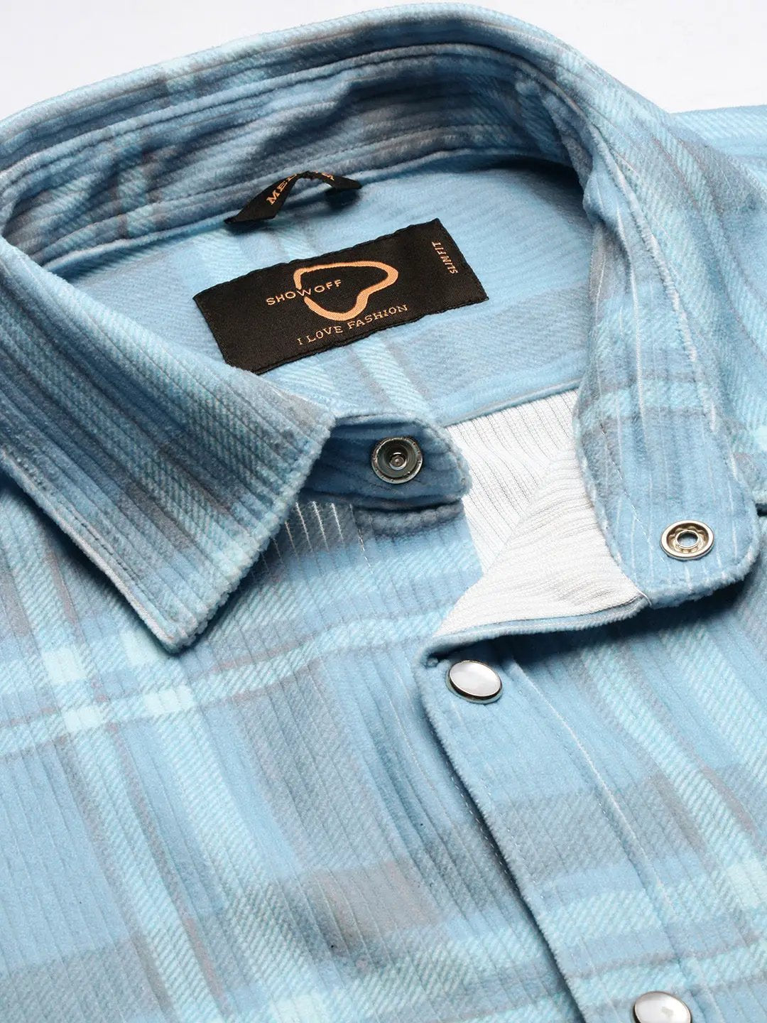 Men's Tartan Checks Blue Shirt