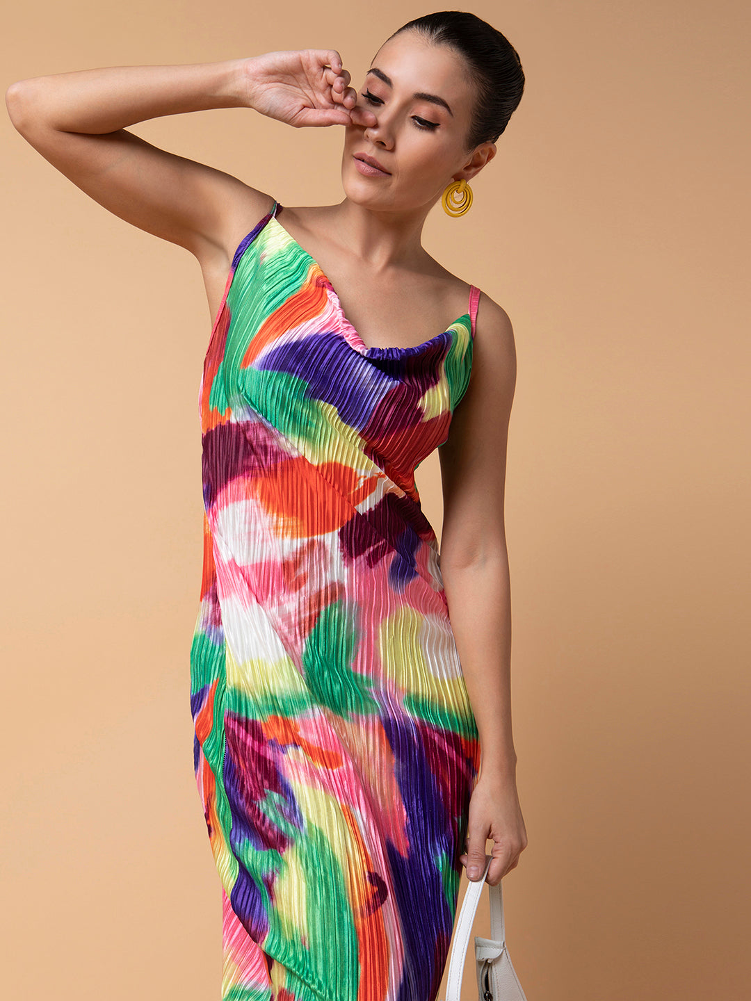 Women Maxi Abstract Multi Bodycon Dress