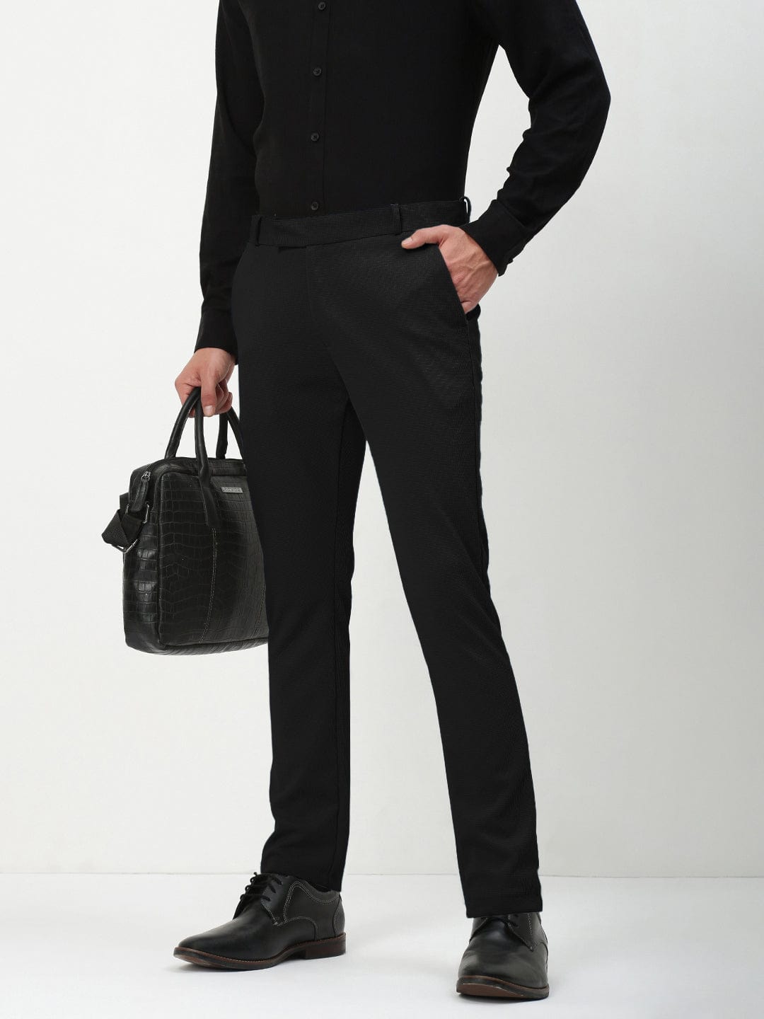 Men's Black Formal Trousers