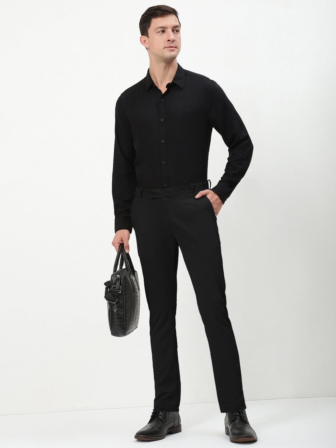 Men's Black Formal Trousers