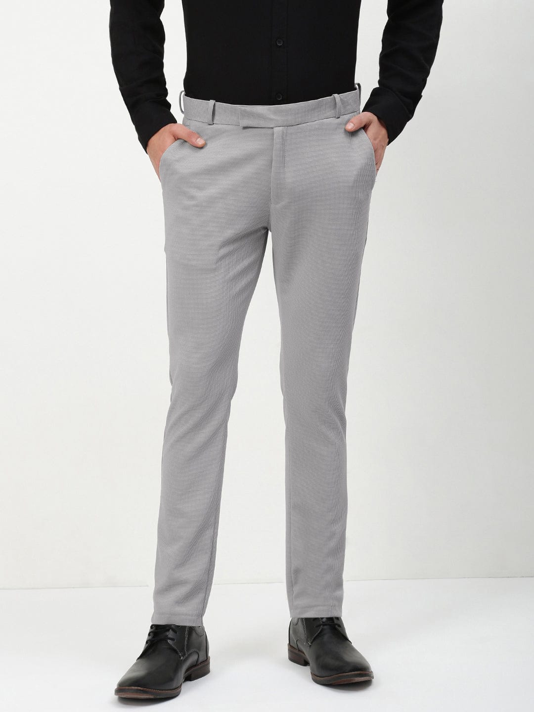 Men's Grey Formal Trousers