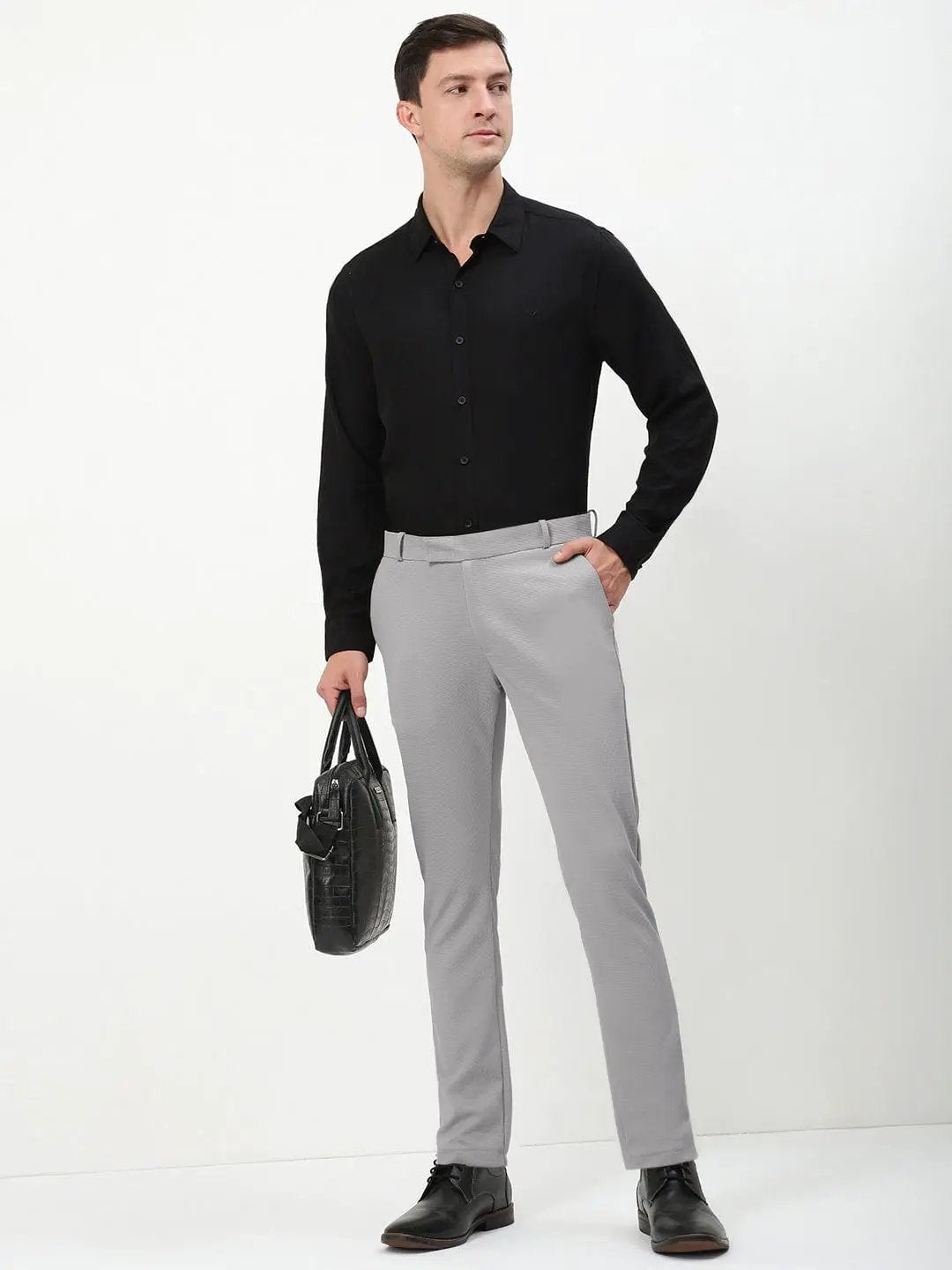 Men's Grey Formal Trousers - from SHOWOFFFF