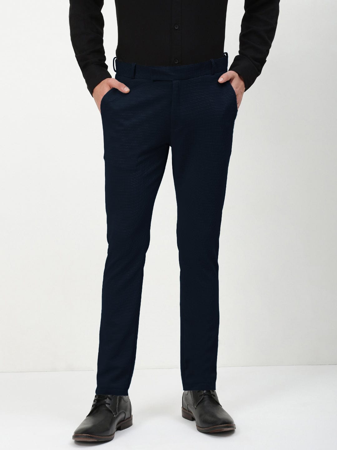 Men's Navy Blue Formal Trousers