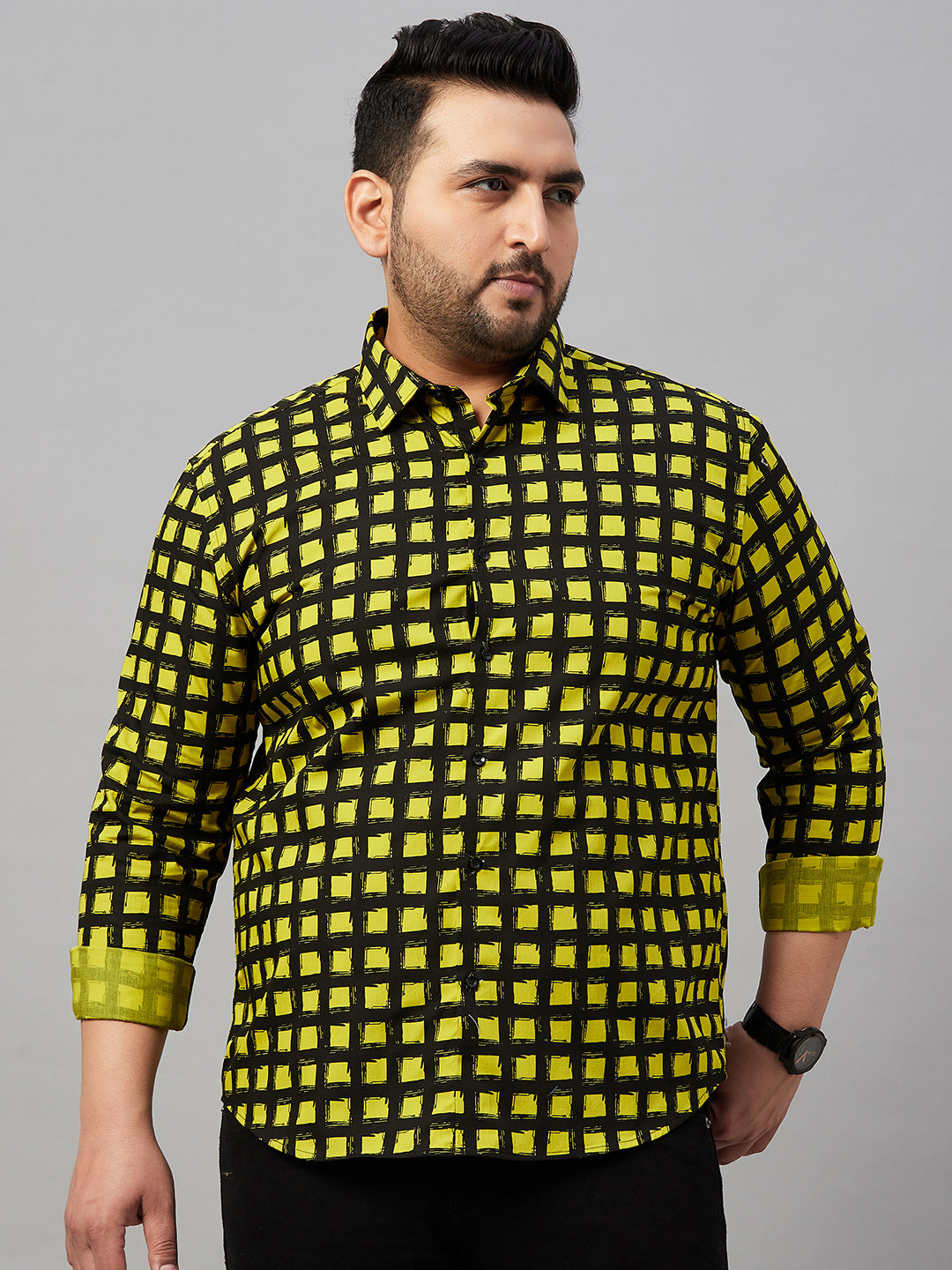 Men Printed Black Comfort Shirt