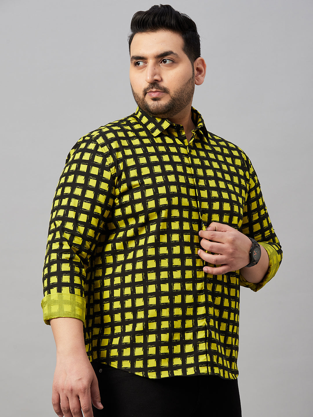 Men Printed Black Comfort Shirt