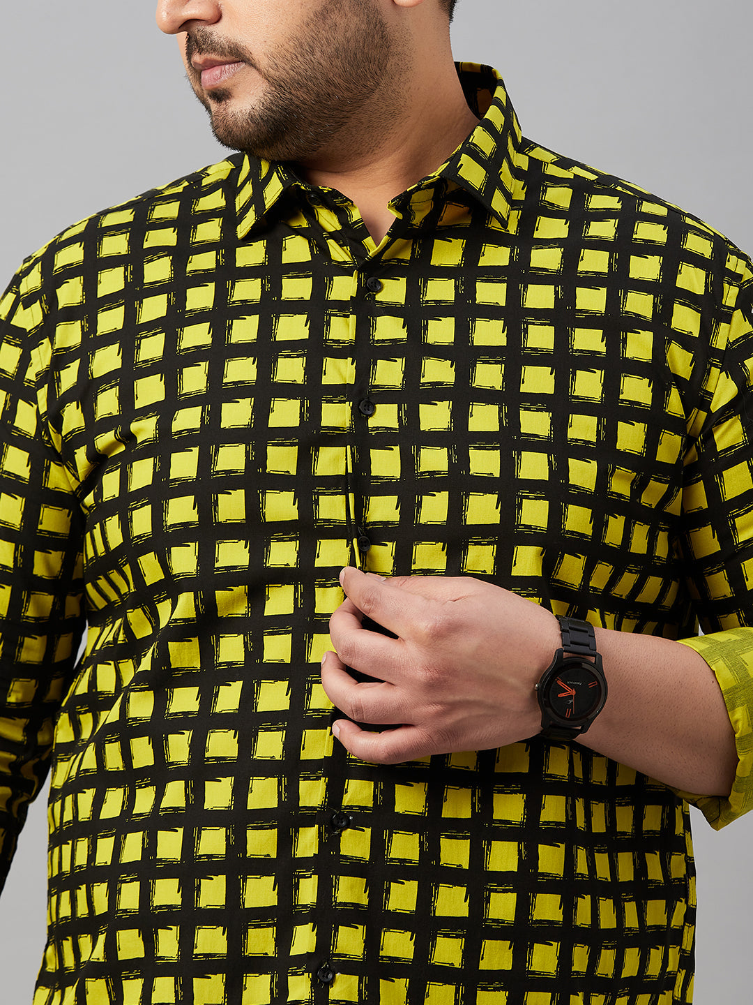 Men Printed Black Comfort Shirt