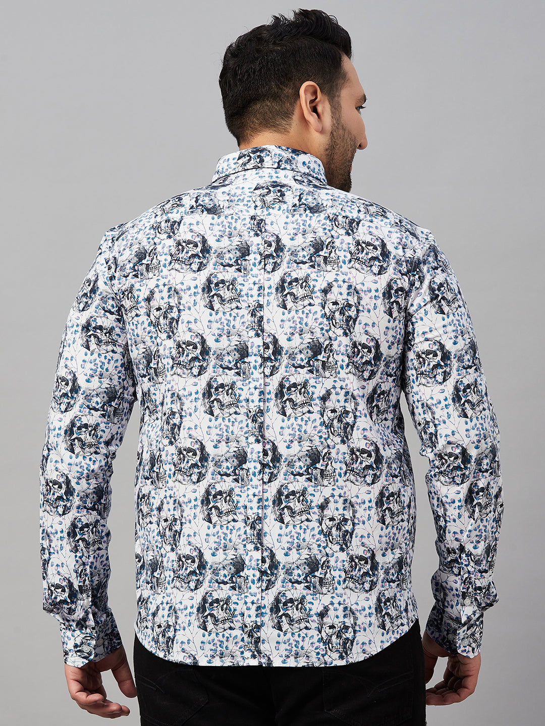 Men Printed White Comfort Shirt