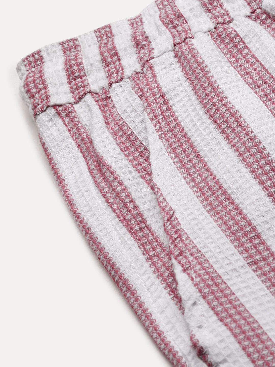 Men Striped Pink Co Ords Set