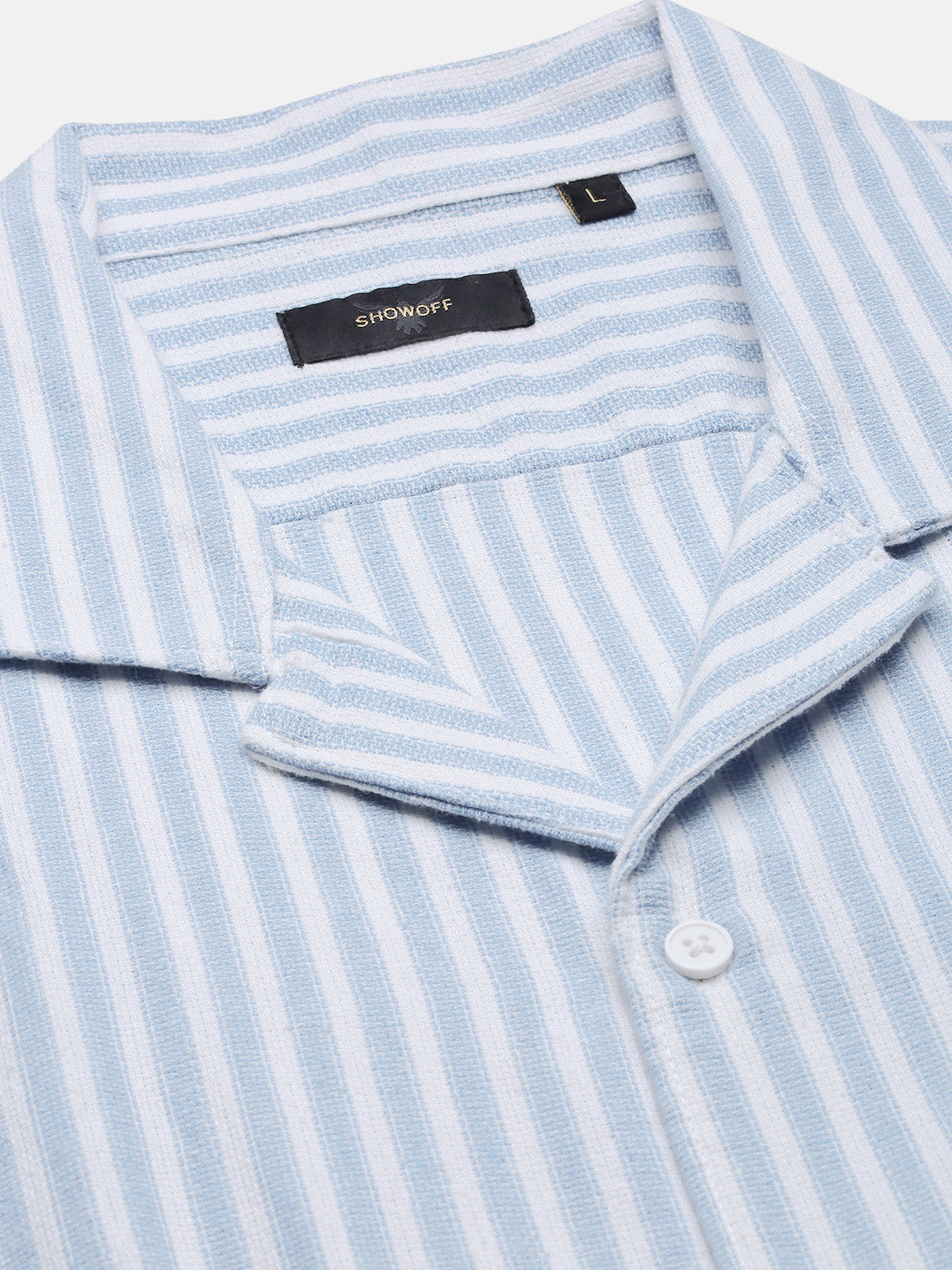 Men Striped Blue Co Ords Set