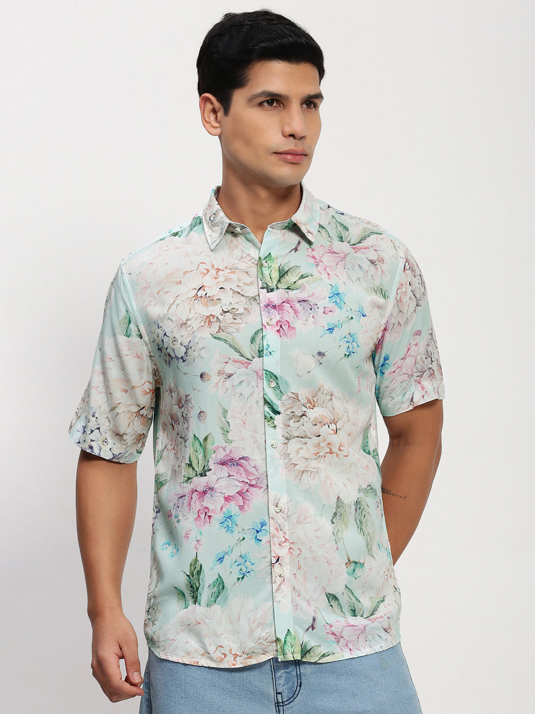 Men Multi Floral Slim Fit Shirt