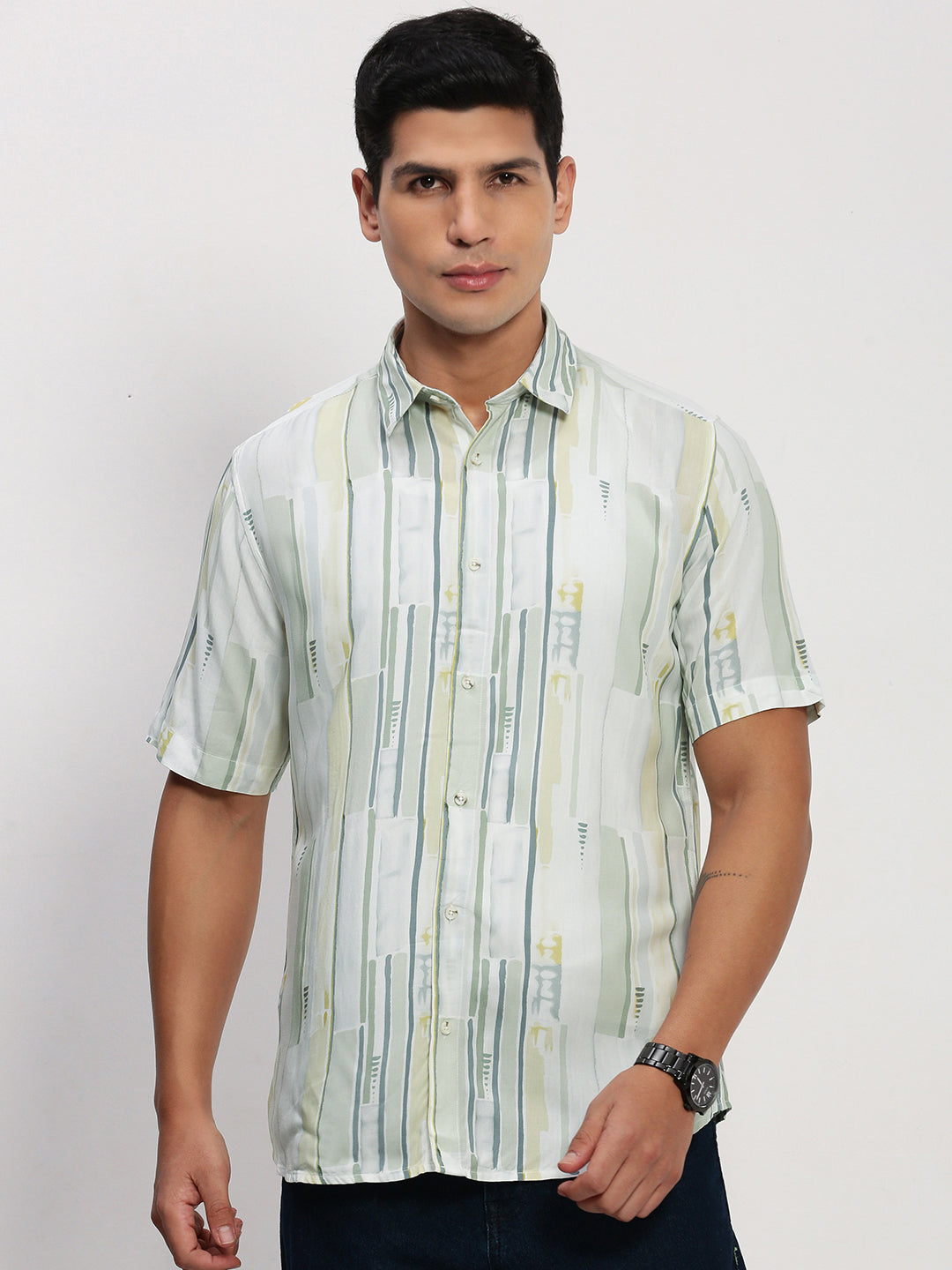 Men Multi Striped Slim Fit Shirt