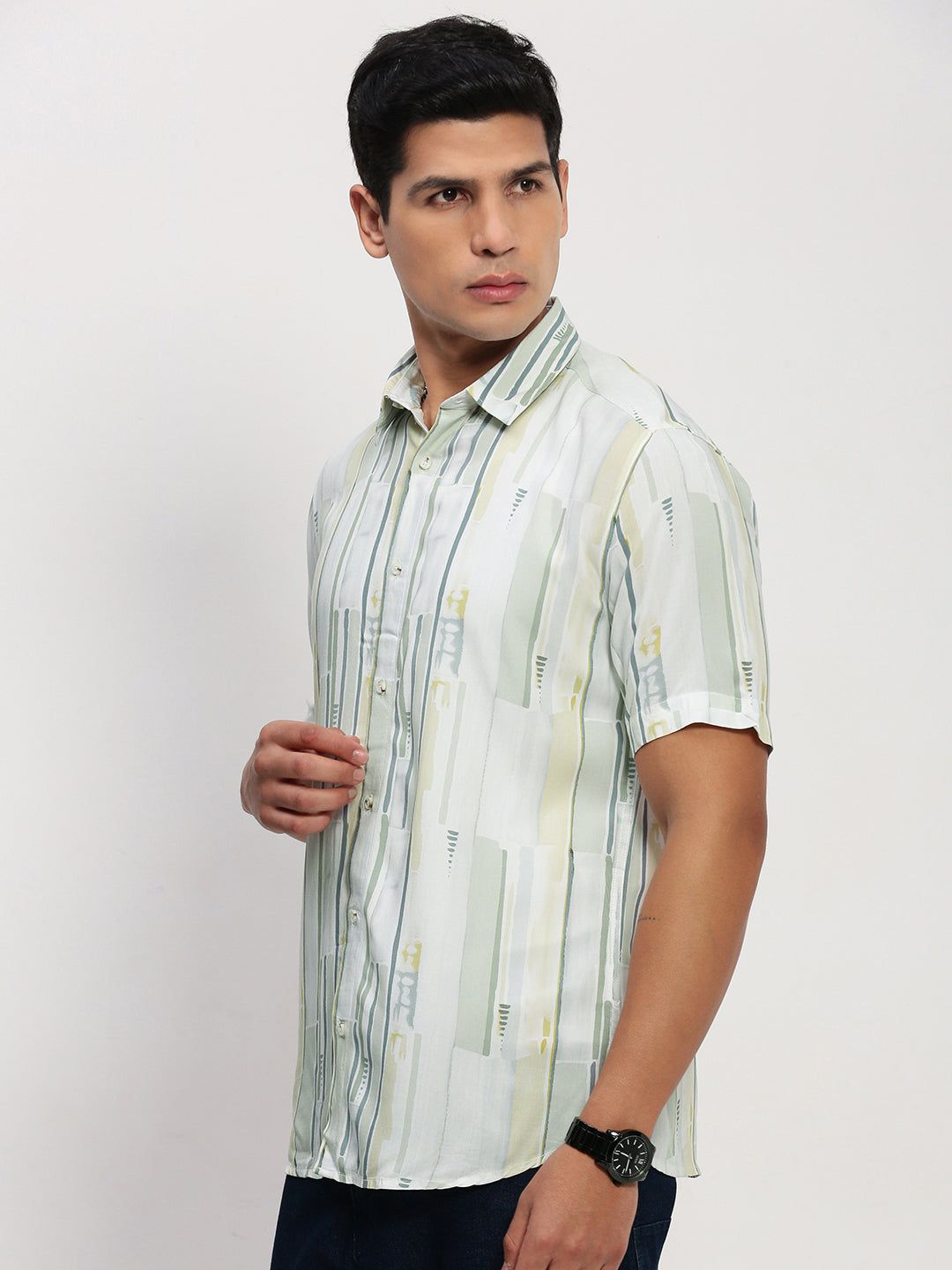 Men Multi Striped Slim Fit Shirt