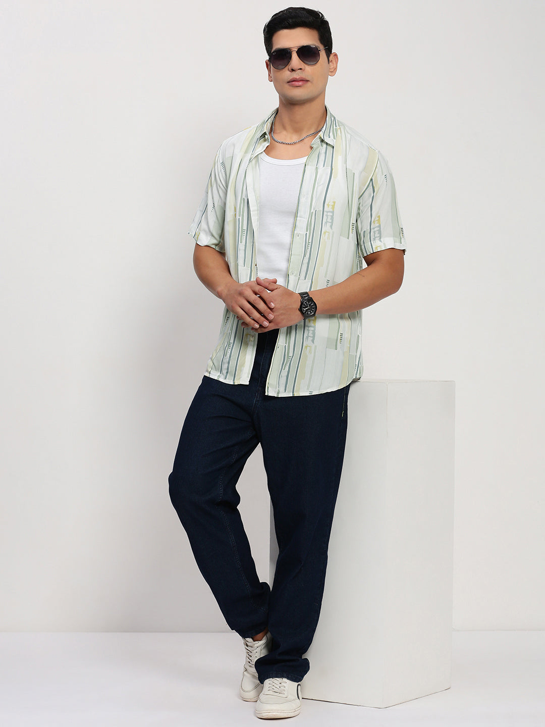 Men Multi Striped Slim Fit Shirt