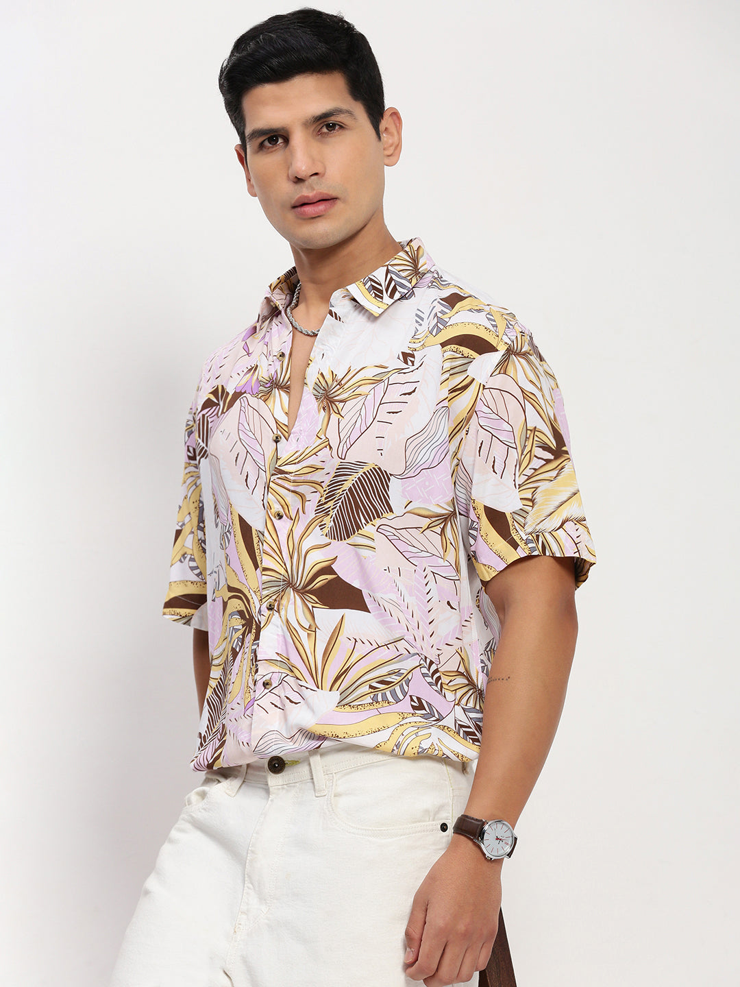 Men Multi Floral Slim Fit Shirt