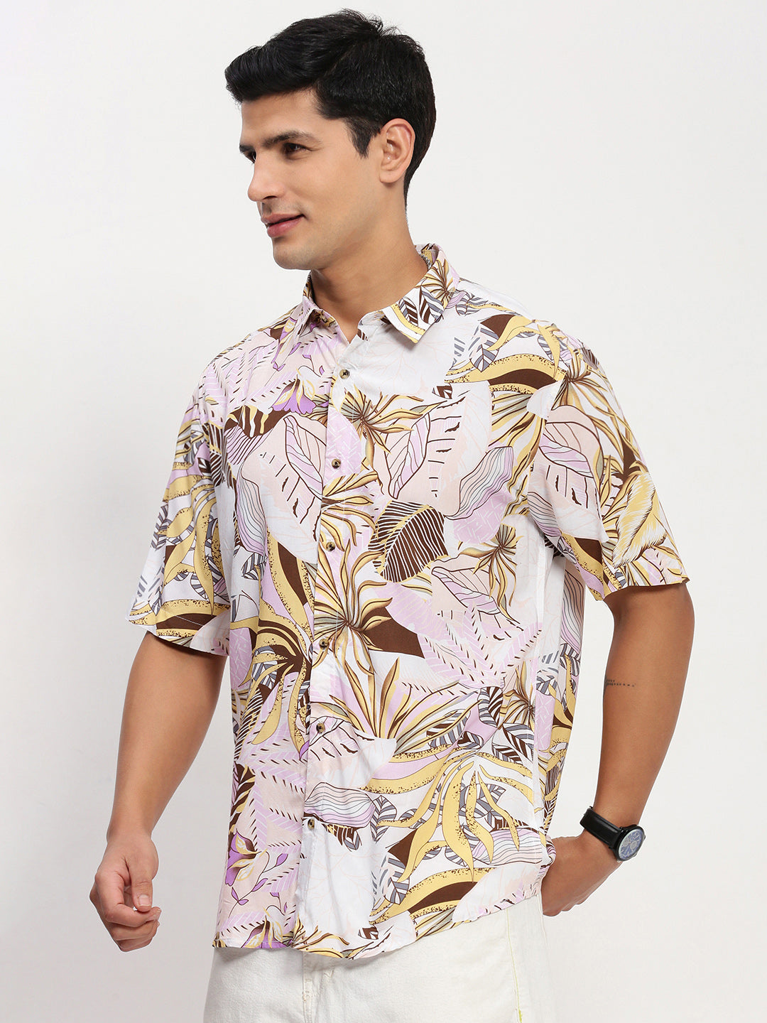 Men Multi Floral Slim Fit Shirt