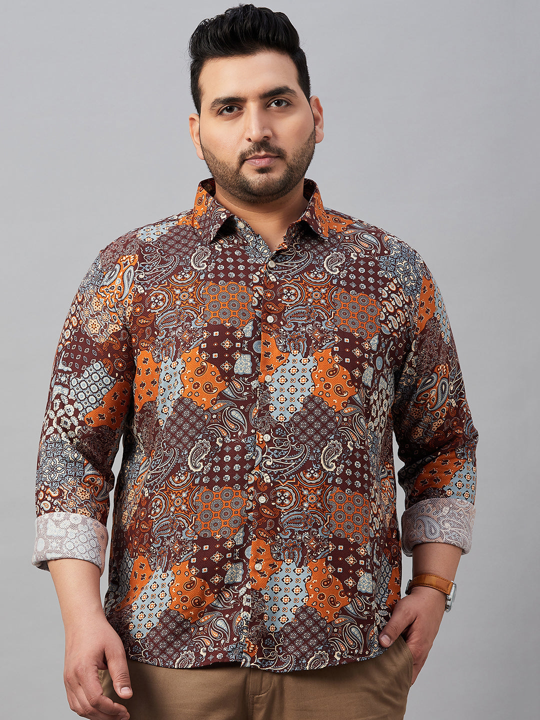 Men Printed Multi Comfort Shirt