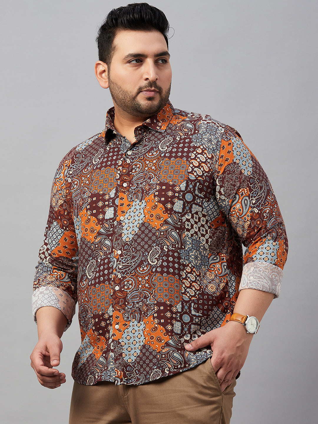 Men Printed Multi Comfort Shirt