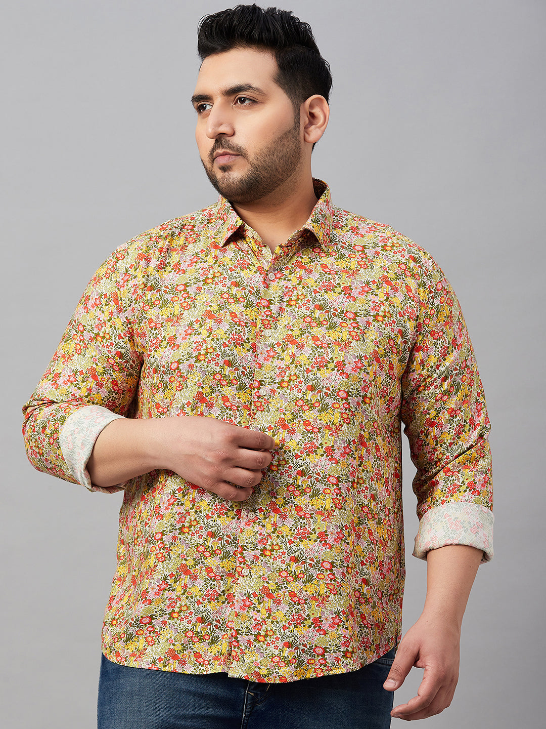 Men Printed Multi Comfort Shirt