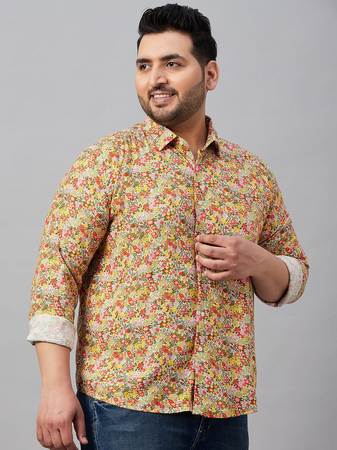 Men Printed Multi Comfort Shirt